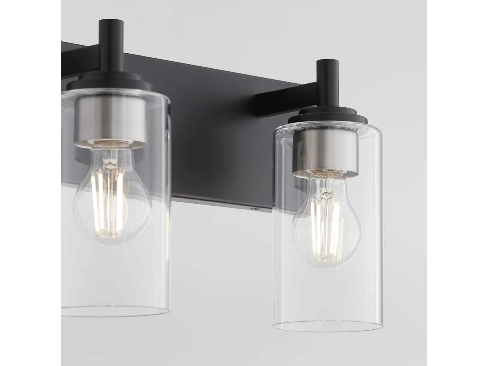 Quorum Fallstaff 2-Light Matte Black Vanity Light