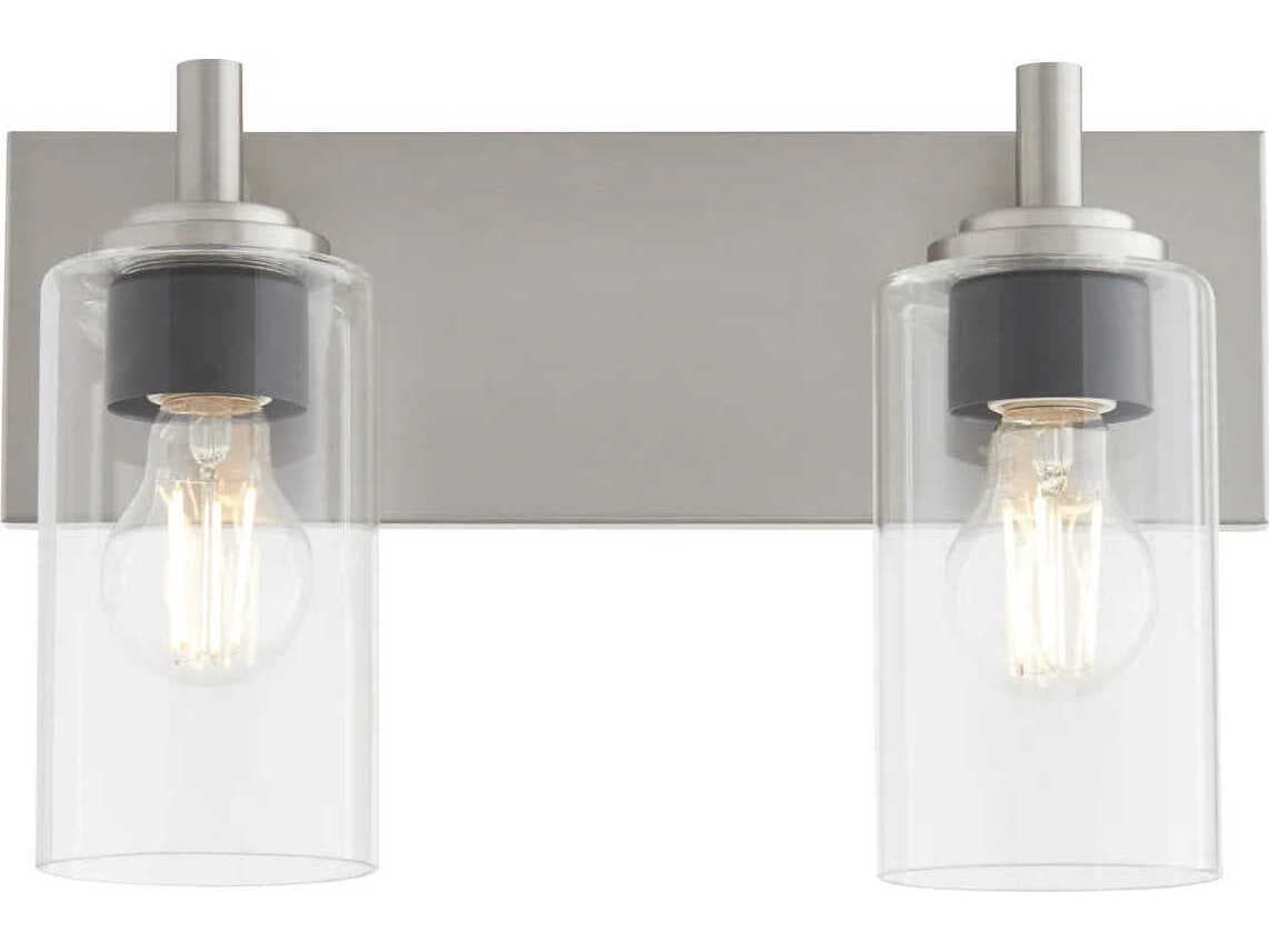 Quorum Fallstaff 2-Light Satin Nickel Vanity Light