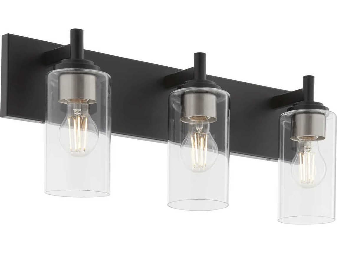 Quorum Fallstaff 3-Light Matte Black Vanity Light