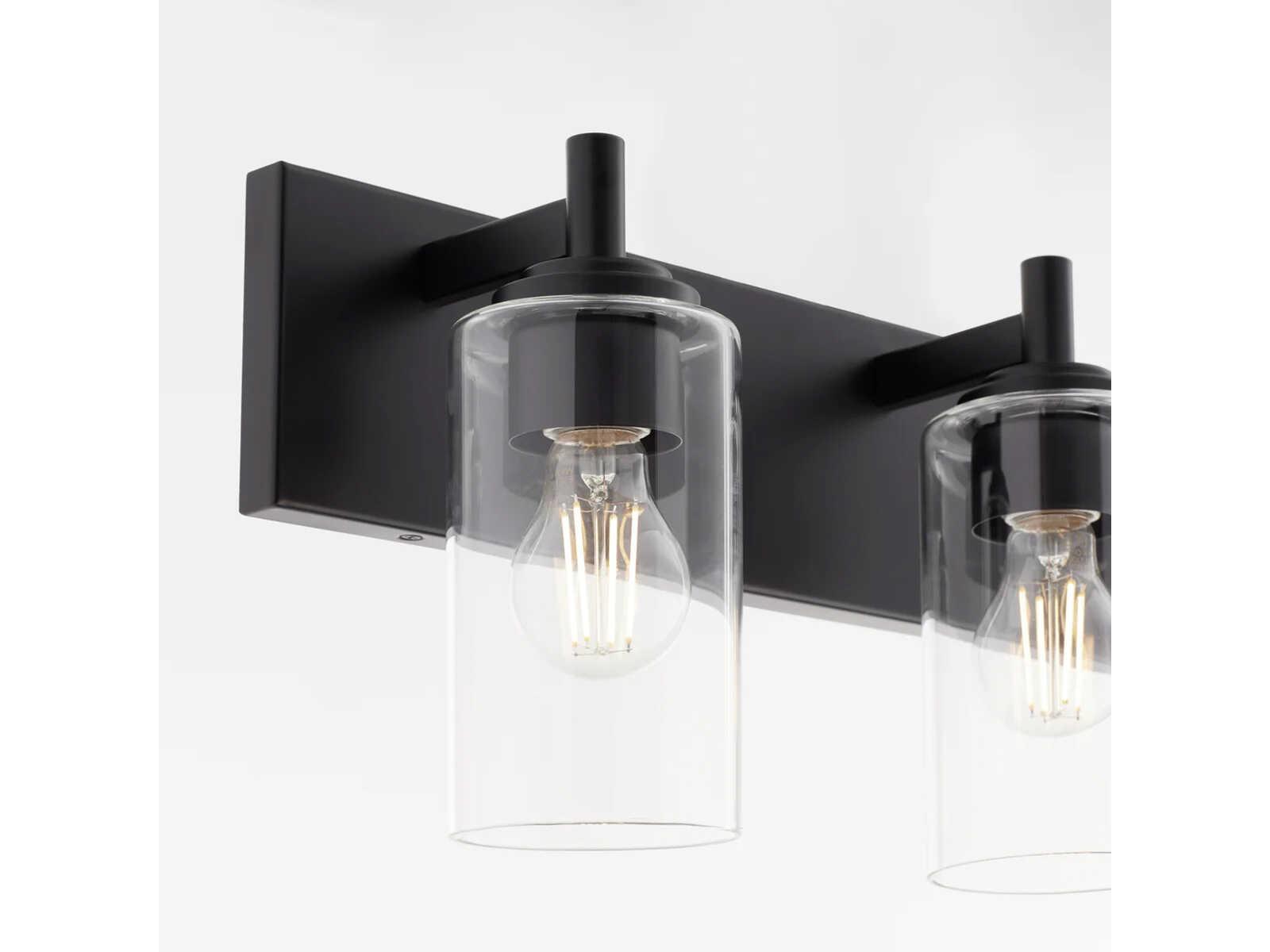 Quorum Fallstaff 3-Light Matte Black Vanity Light