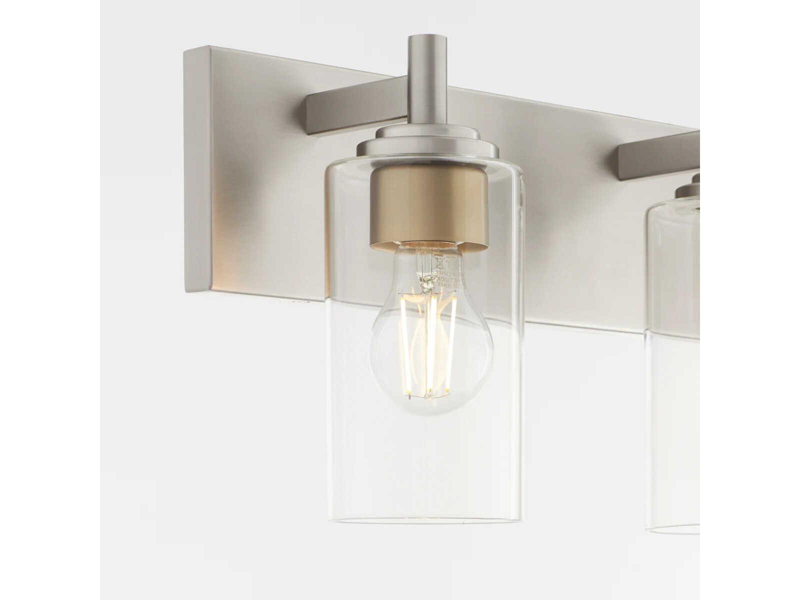 Quorum Fallstaff 3-Light Satin Nickel Vanity Light