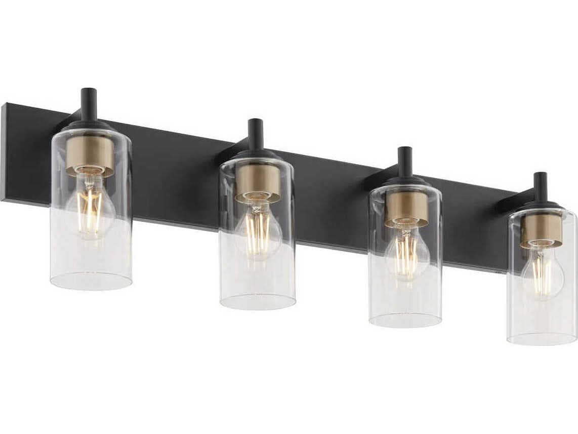 Quorum Fallstaff 4-Light Matte Black Vanity Light