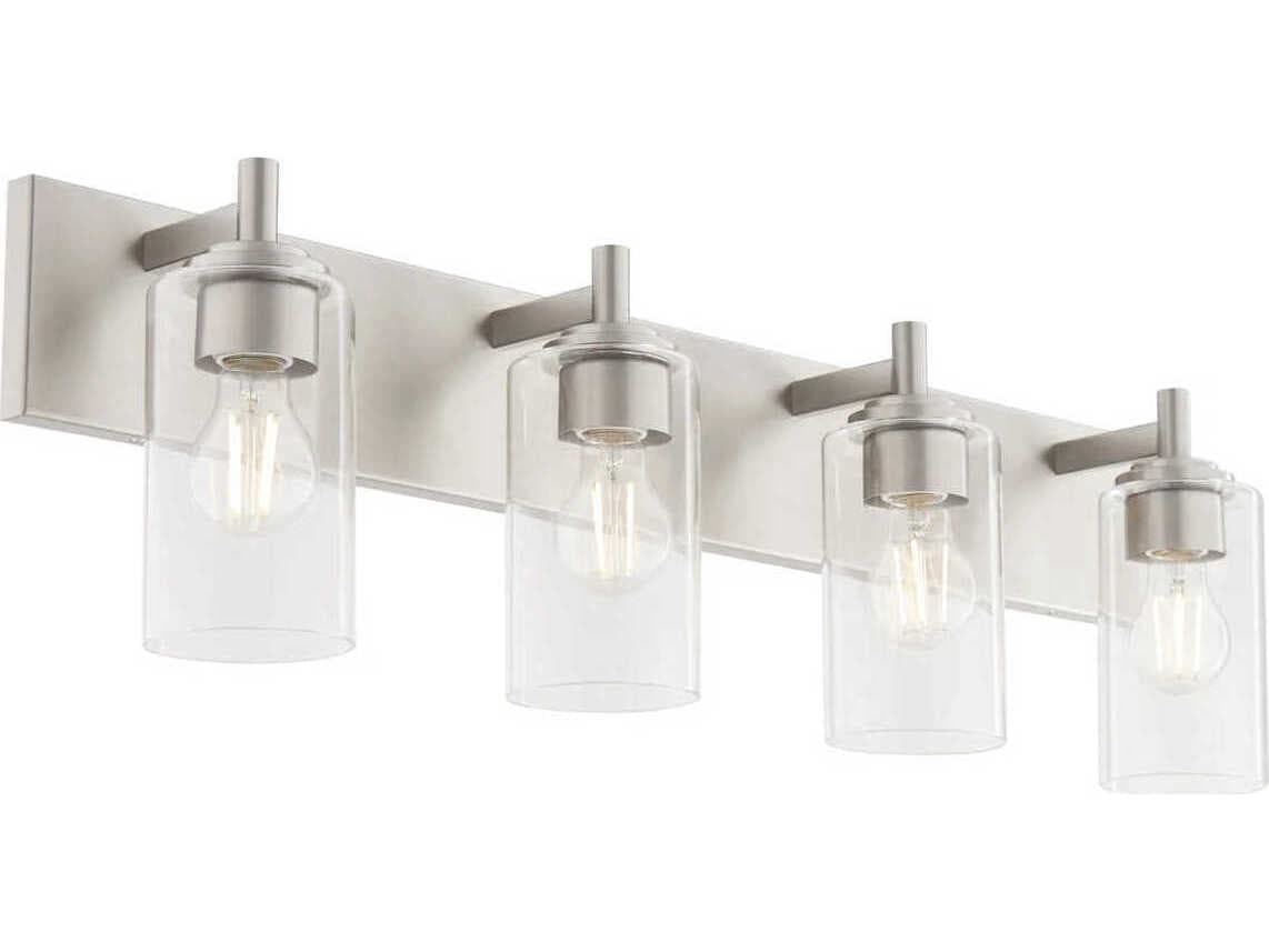 Quorum Fallstaff 4-Light Satin Nickel Vanity Light