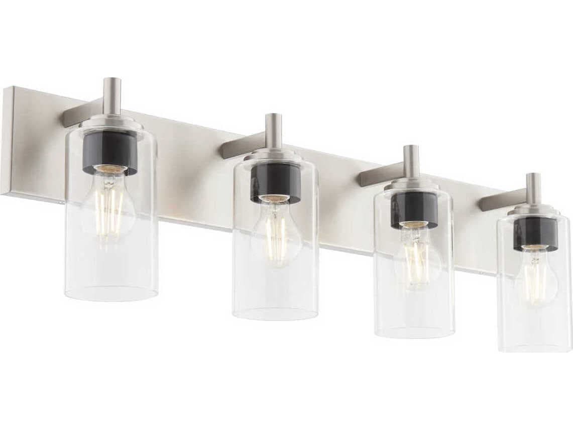 Quorum Fallstaff 4-Light Satin Nickel Vanity Light
