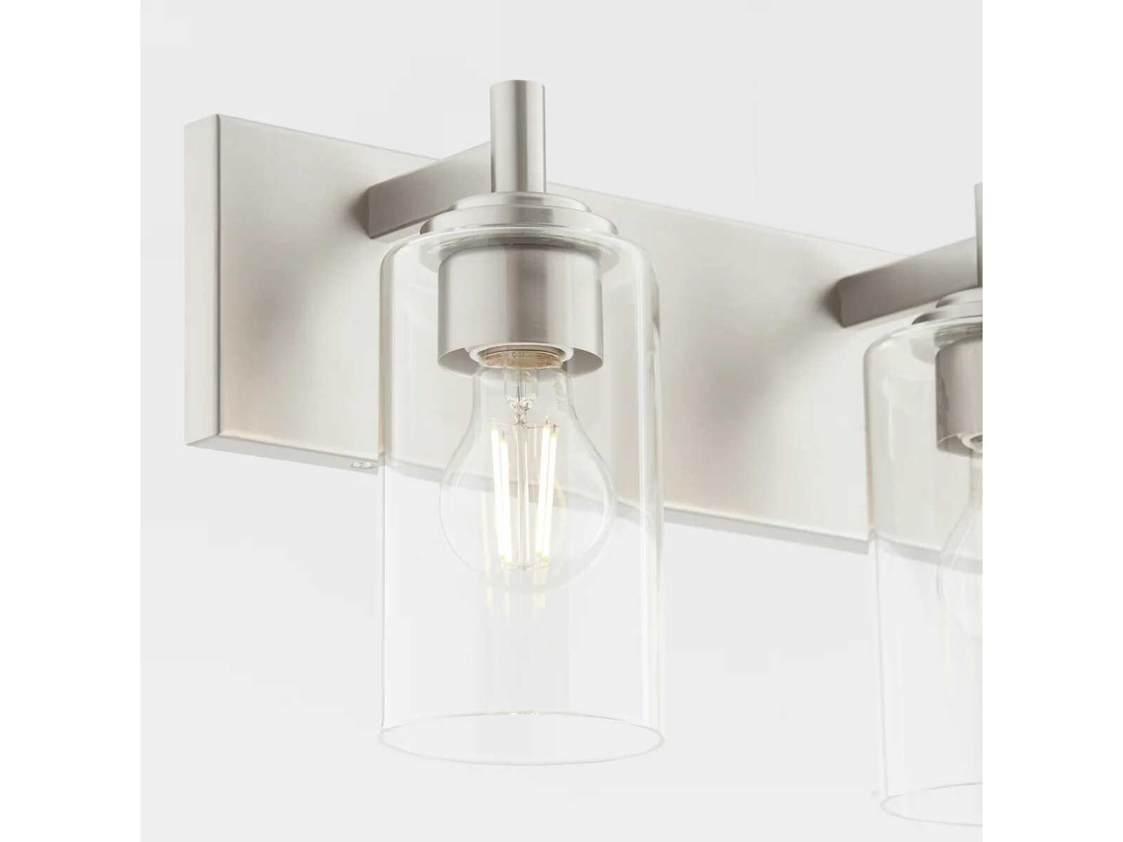 Quorum Fallstaff 4-Light Satin Nickel Vanity Light