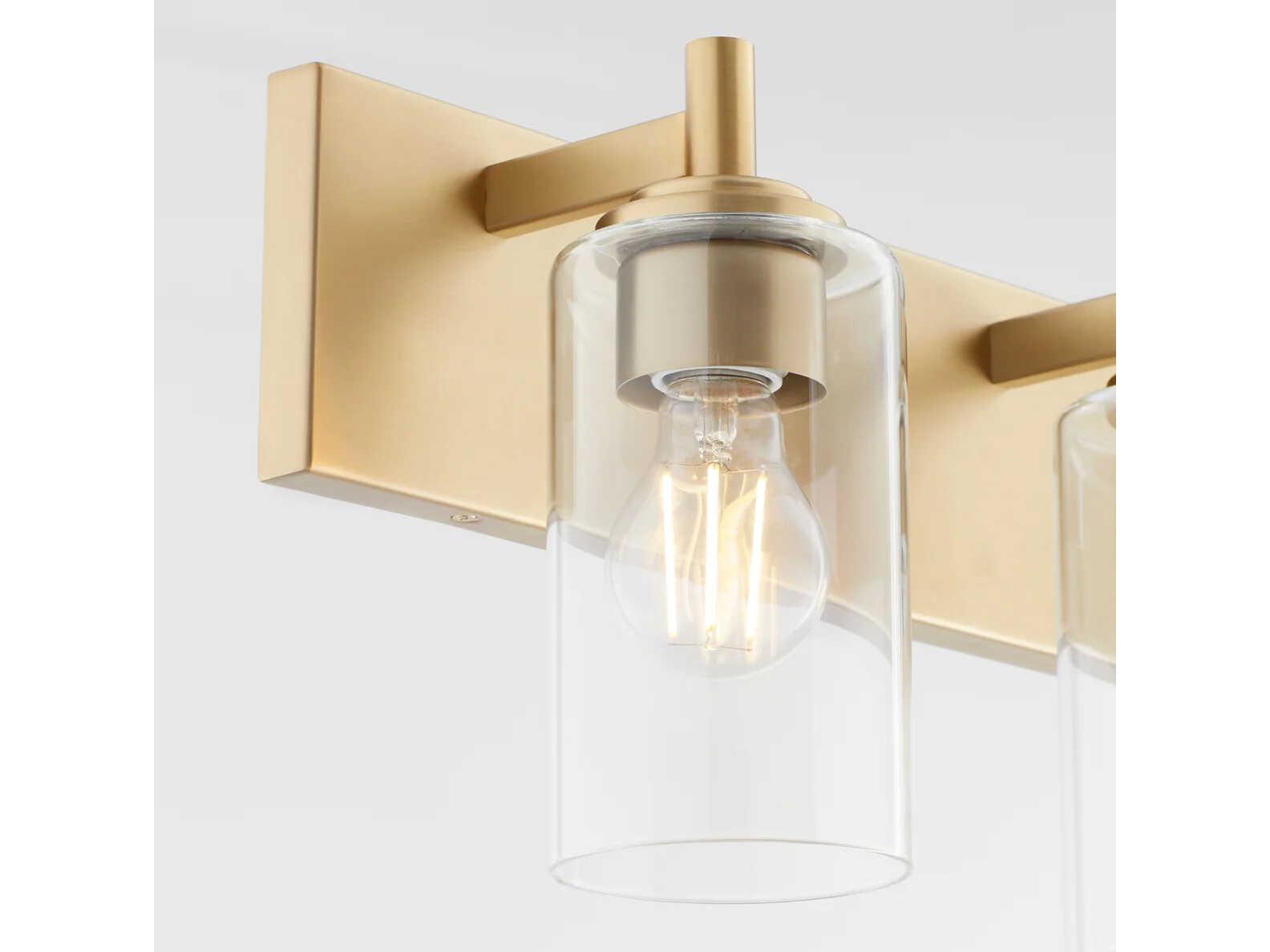 Quorum Fallstaff 4-Light Aged Brass Vanity Light