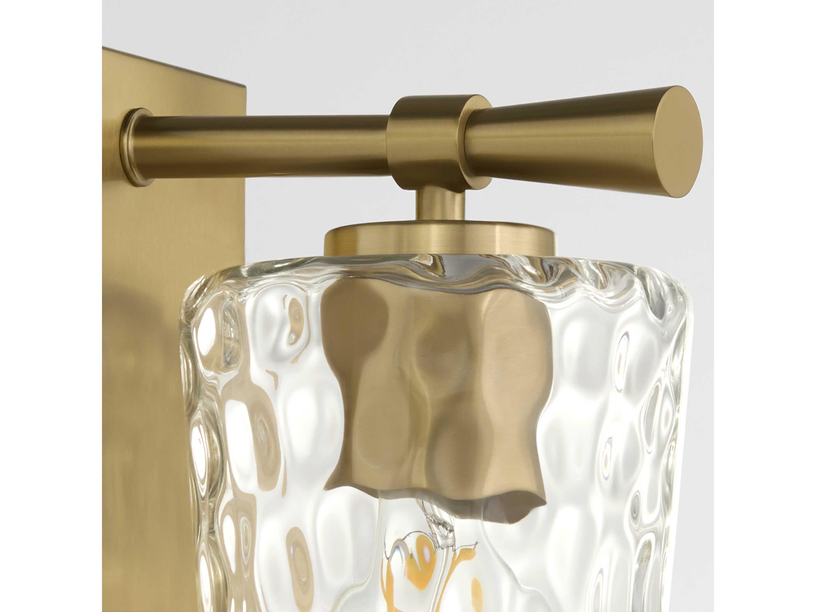 Quorum Goodwin 1-Light Aged Brass Wall Sconce