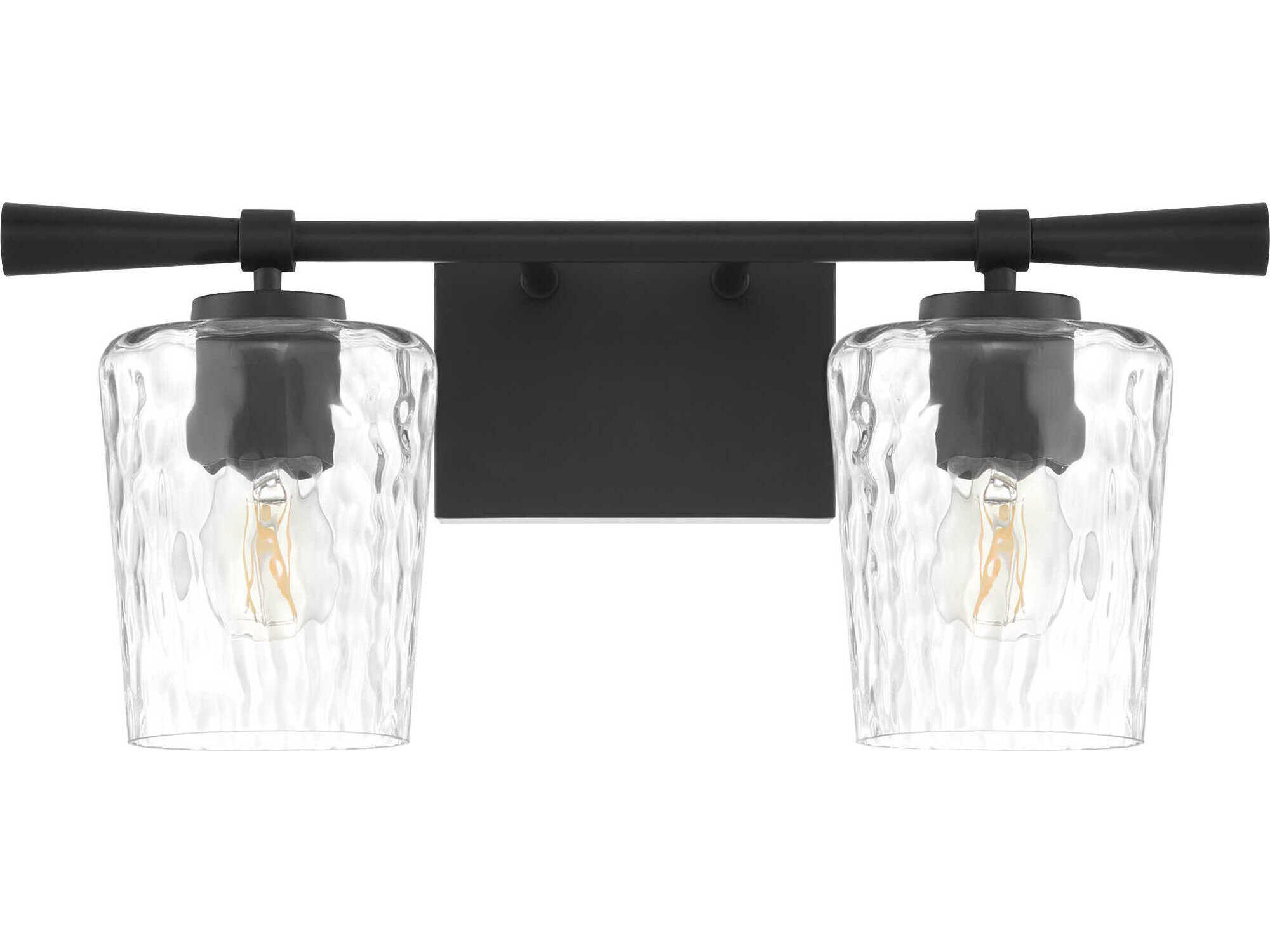 Quorum Goodwin 2-Light Matte Black Vanity Light