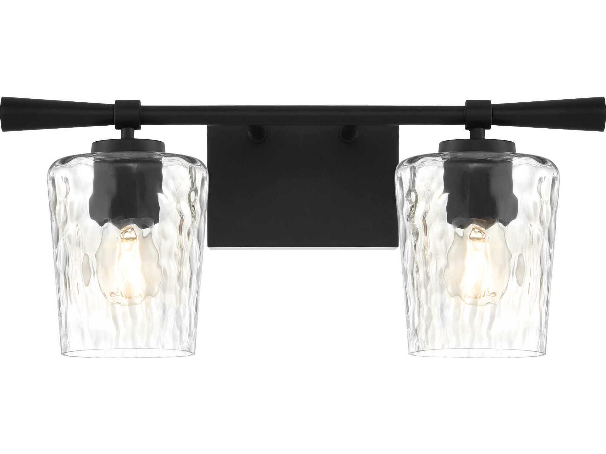 Quorum Goodwin 2-Light Matte Black Vanity Light