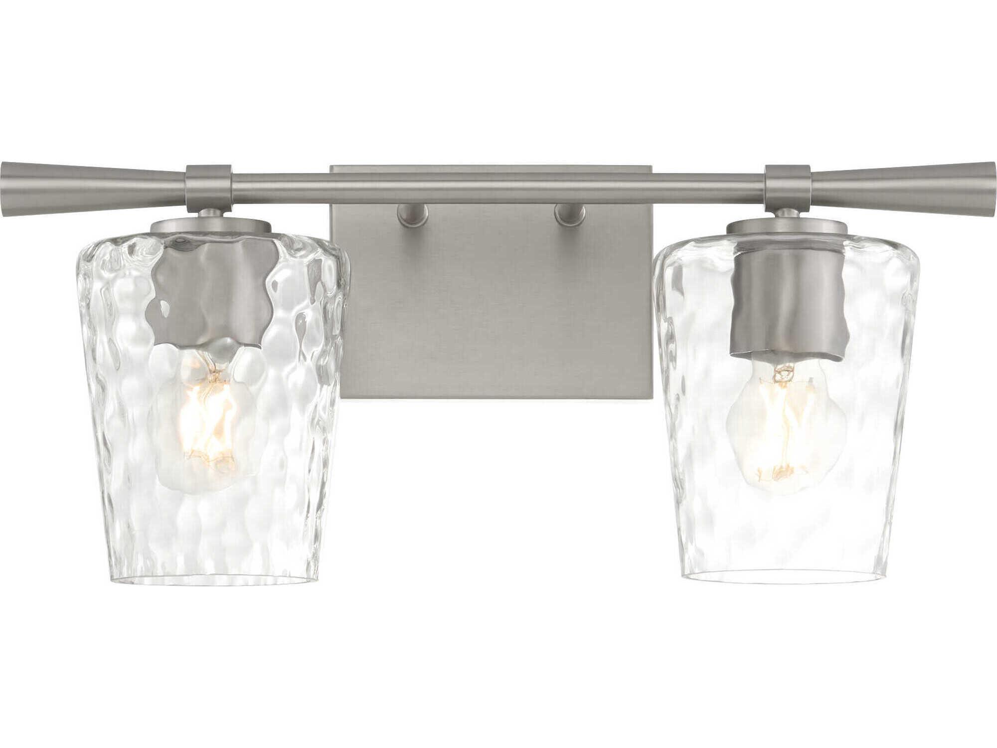 Quorum Goodwin 2-Light Satin Nickel Vanity Light