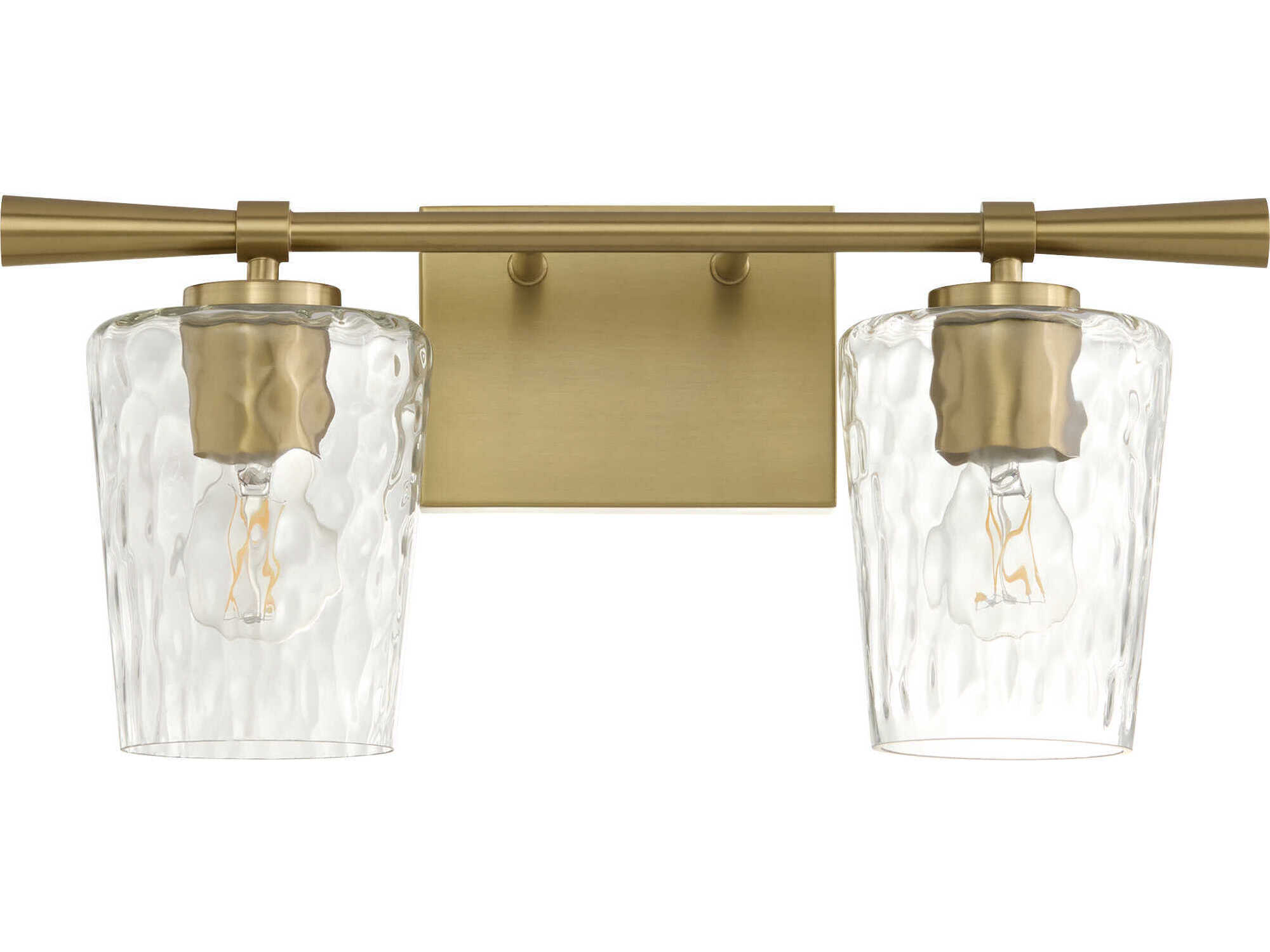 Quorum Goodwin 2-Light Aged Brass Vanity Light