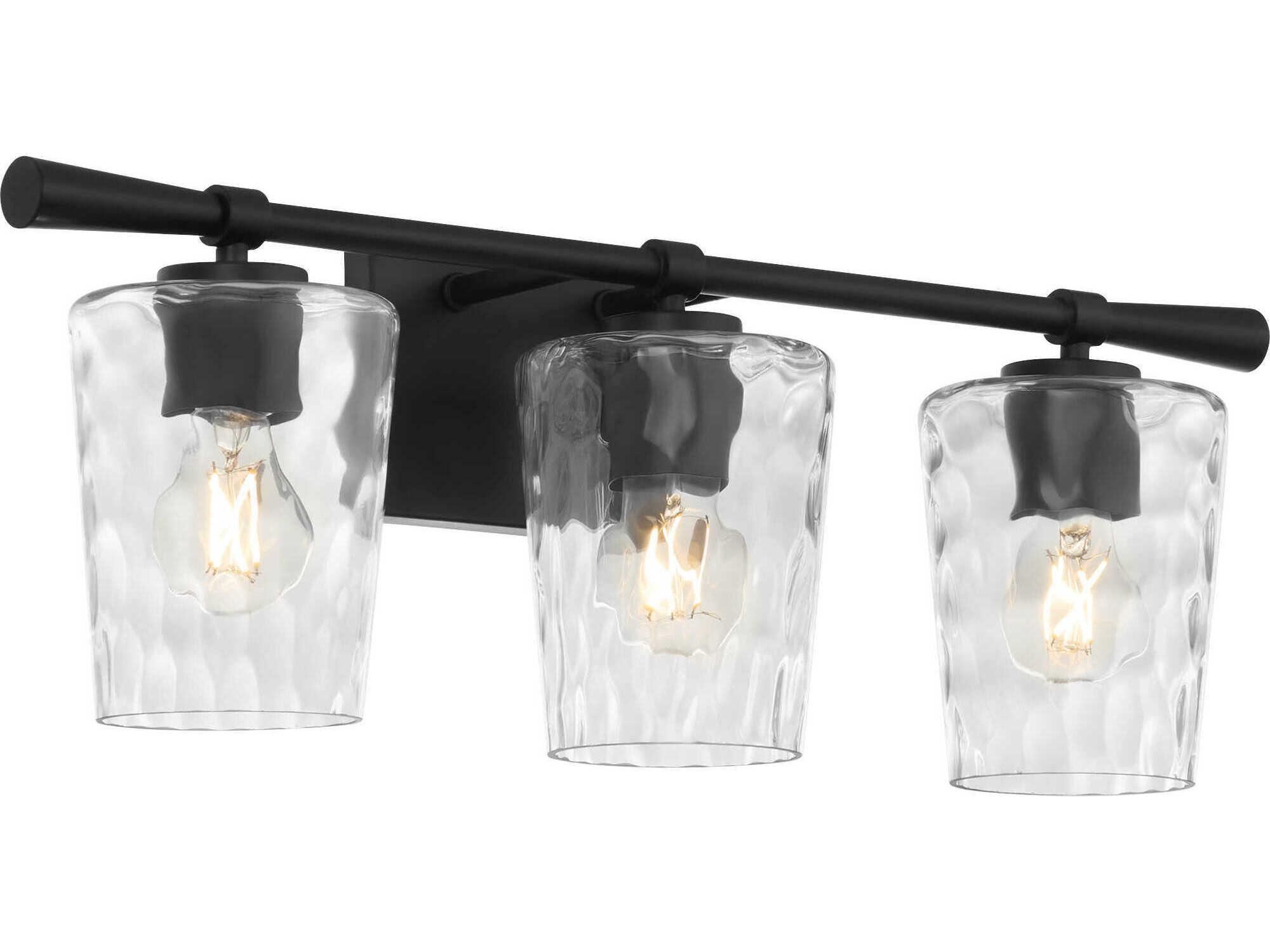 Quorum Goodwin 3-Light Matte Black Vanity Light