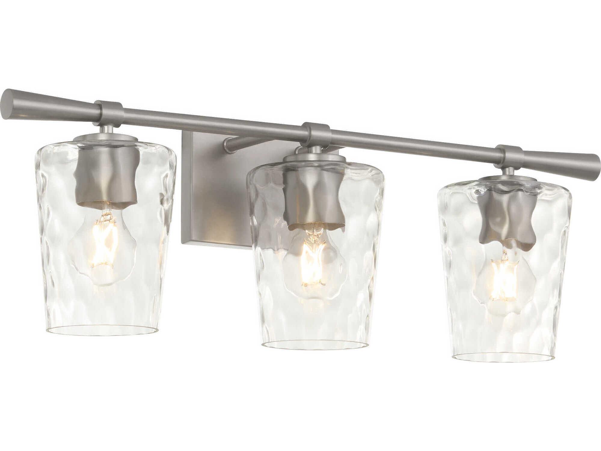 Quorum Goodwin 3-Light Satin Nickel Vanity Light