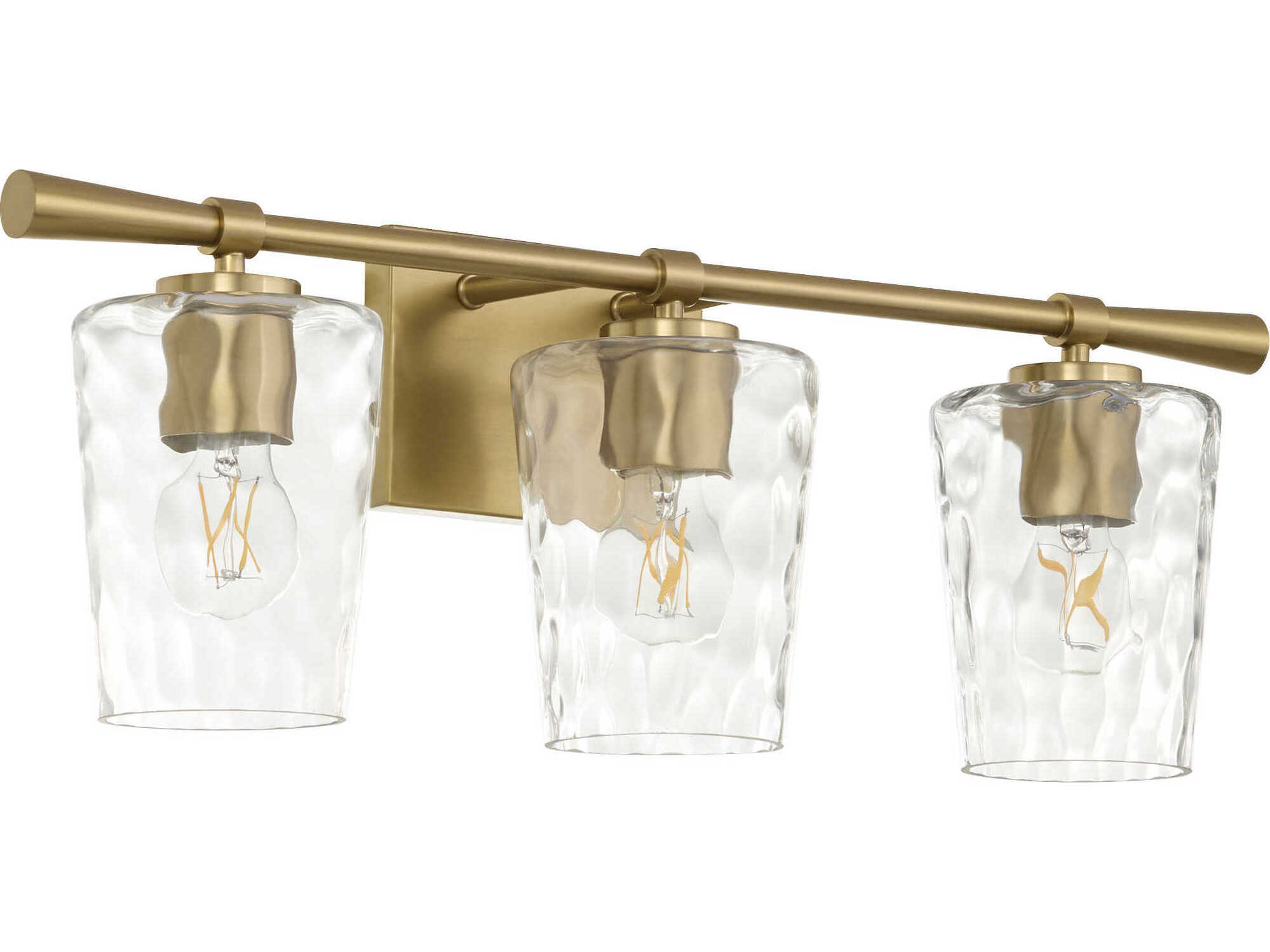 Quorum Goodwin 3-Light Aged Brass Vanity Light