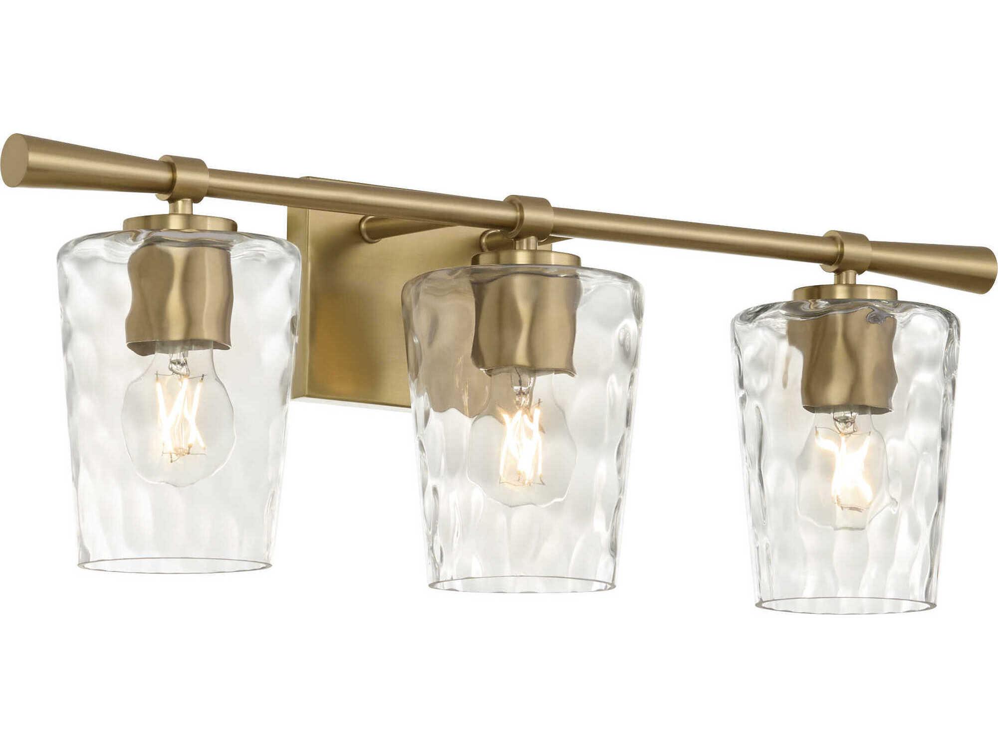 Quorum Goodwin 3-Light Aged Brass Vanity Light