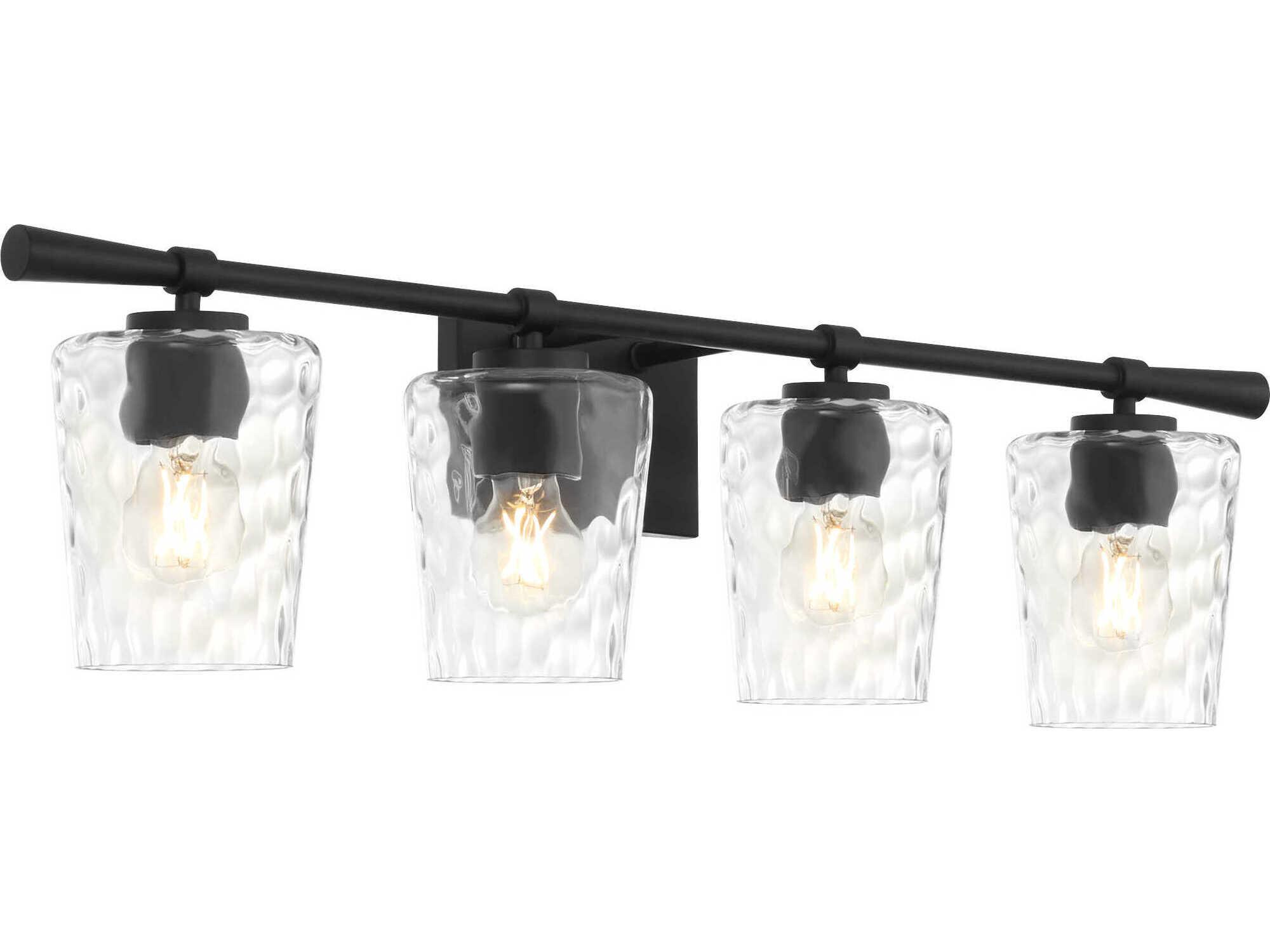 Quorum Goodwin 4-Light Matte Black Vanity Light