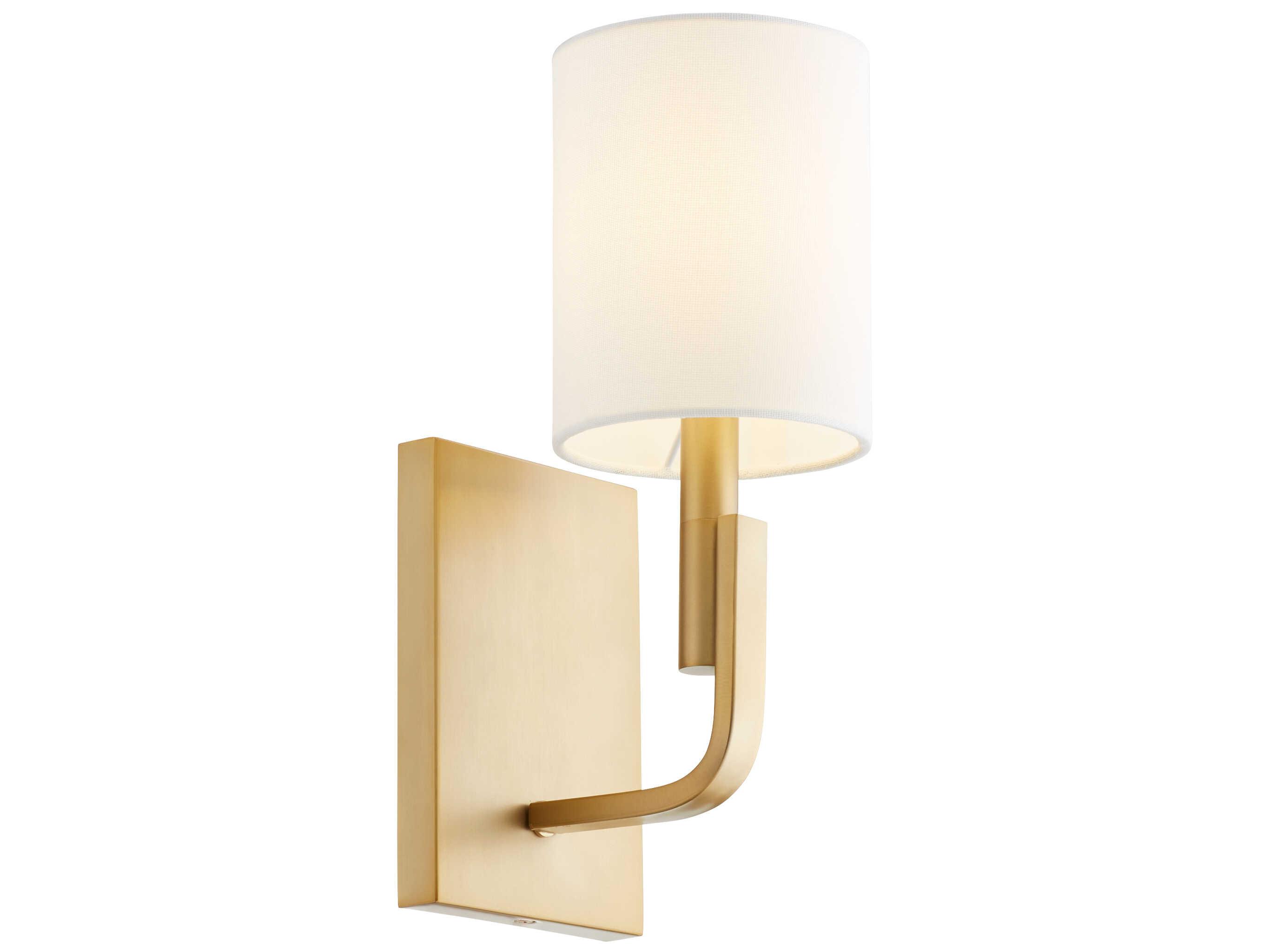 Quorum Tempo 1-Light Aged Brass Wall Sconce