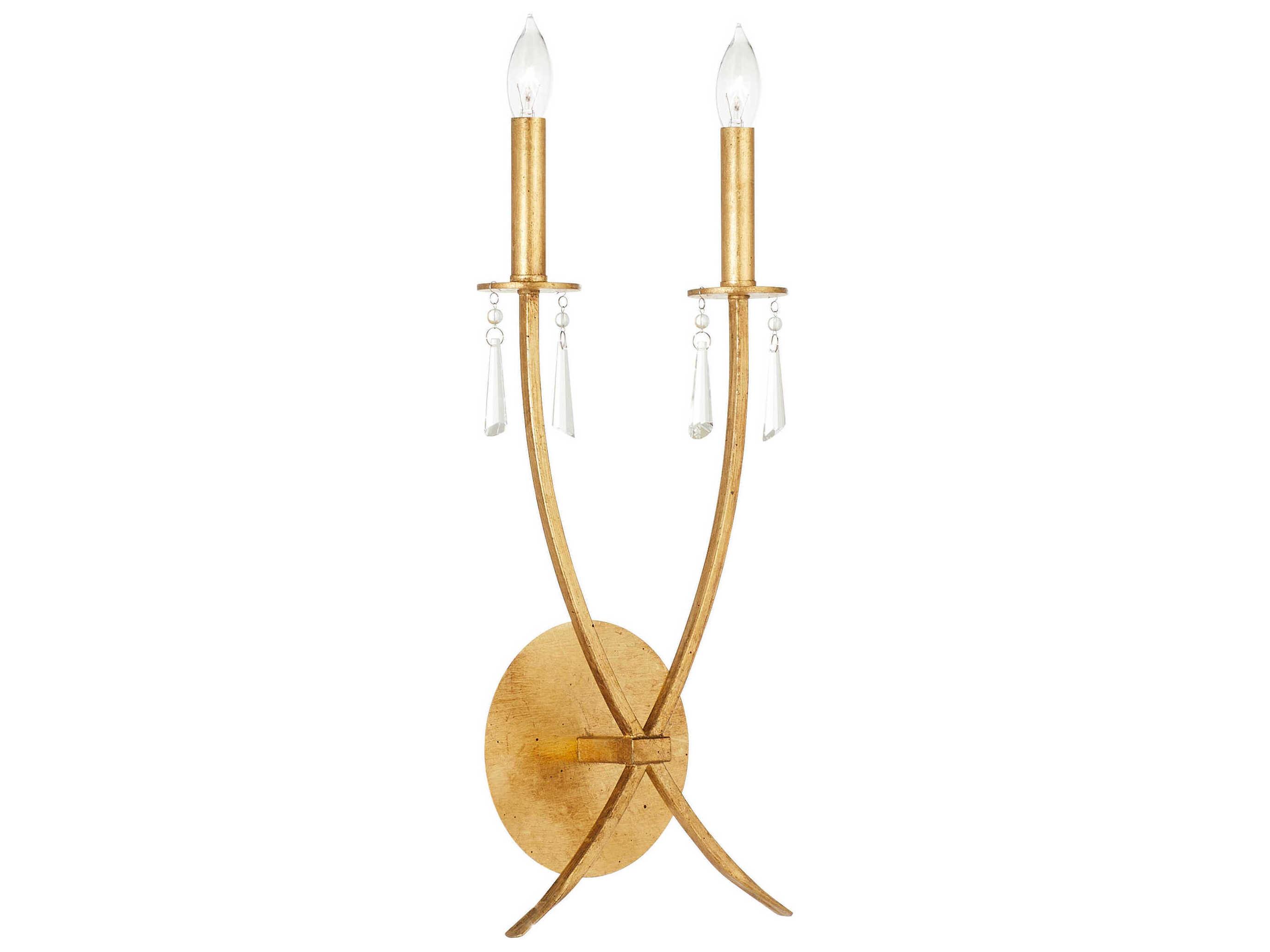 Quorum Majesty 2-Light Gold Leaf Vanity Light