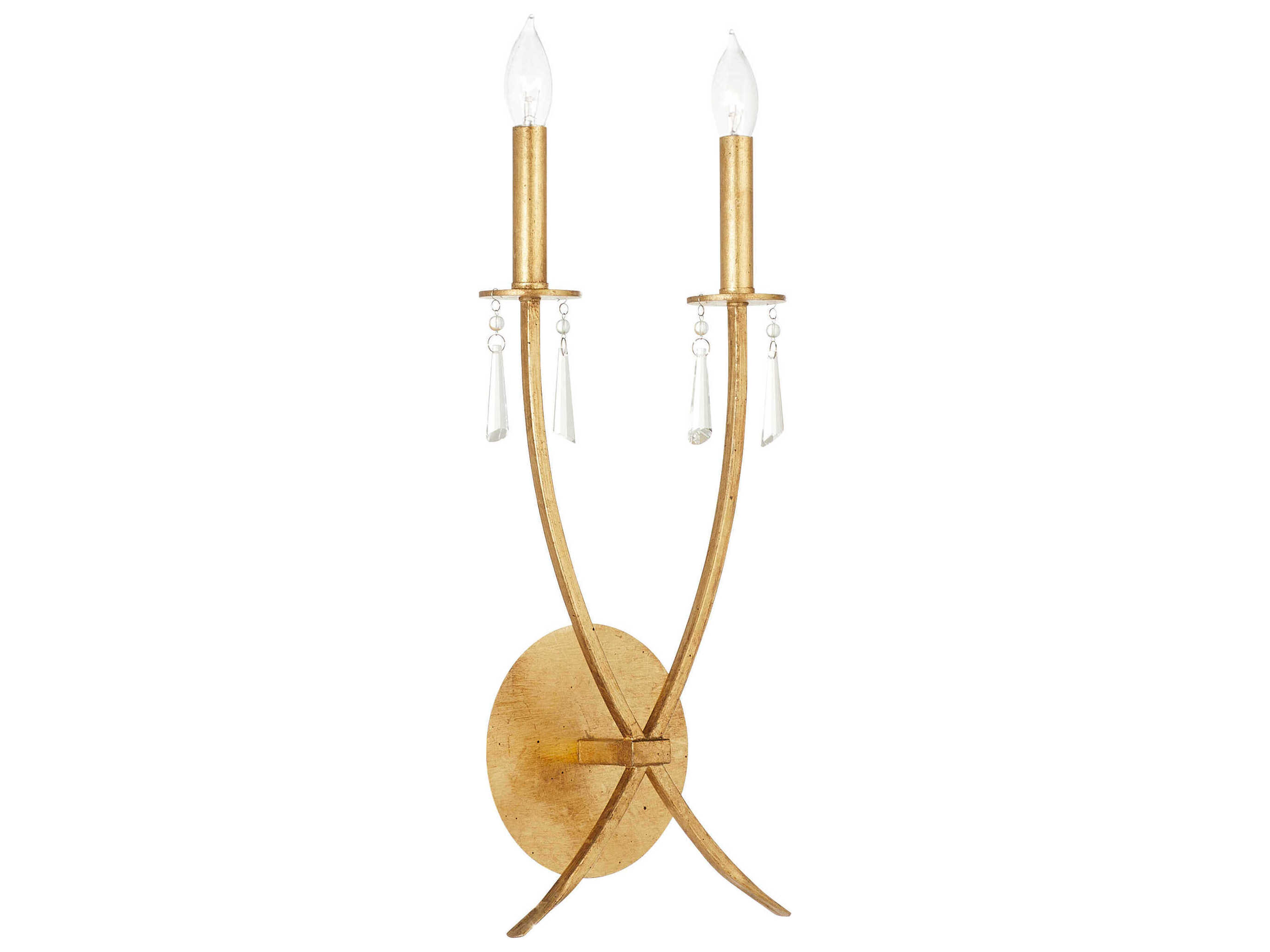 Quorum Majesty 2-Light Gold Leaf Vanity Light