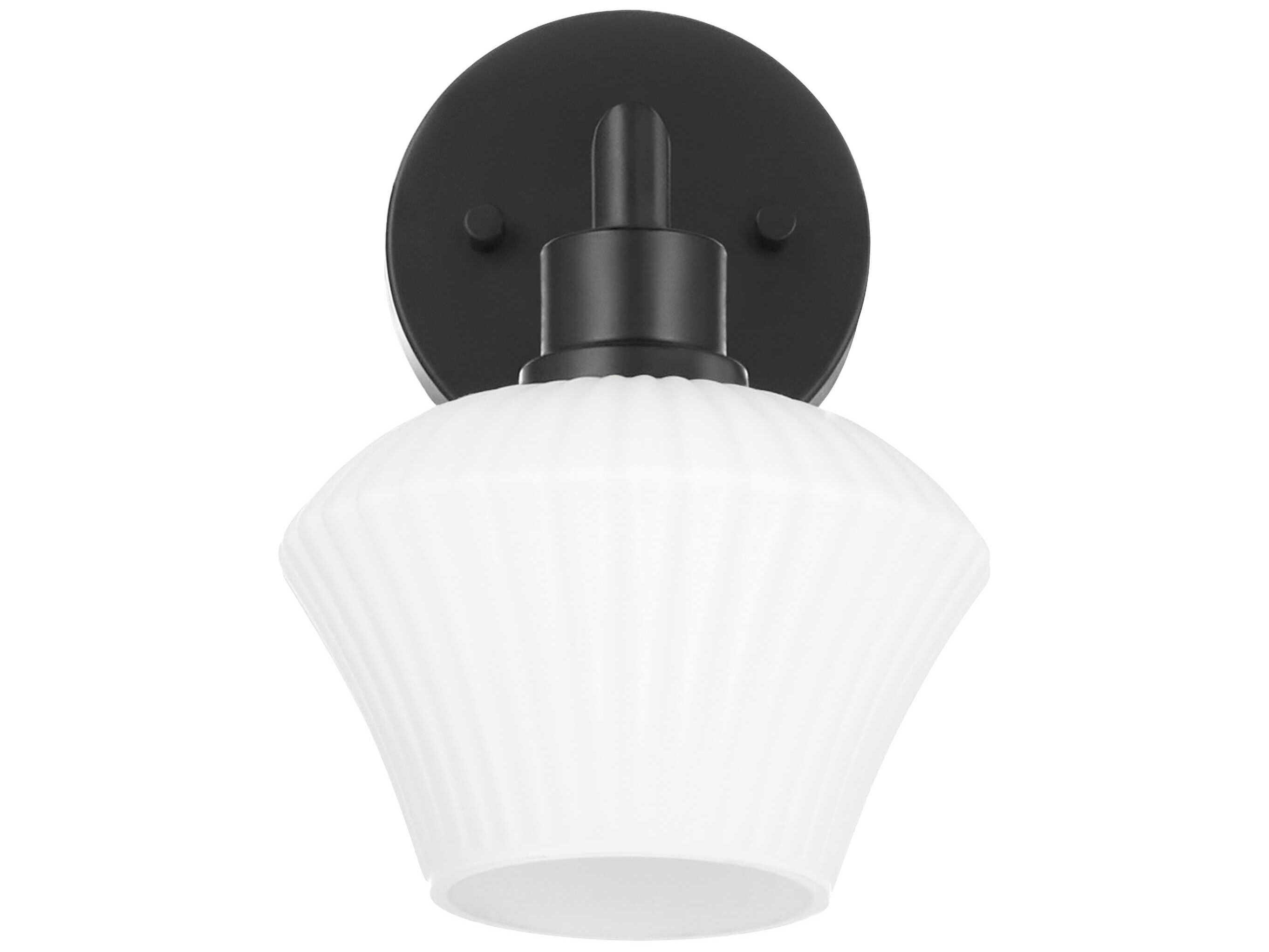 Quorum Cassini 1-Light Matte Black Wall Sconce