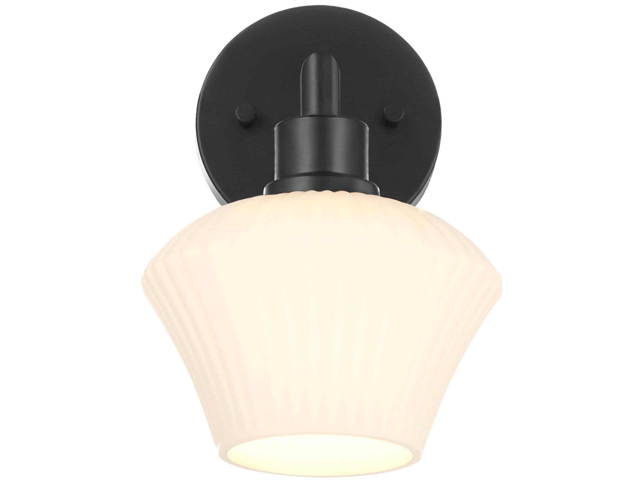 Quorum Cassini 1-Light Matte Black Wall Sconce