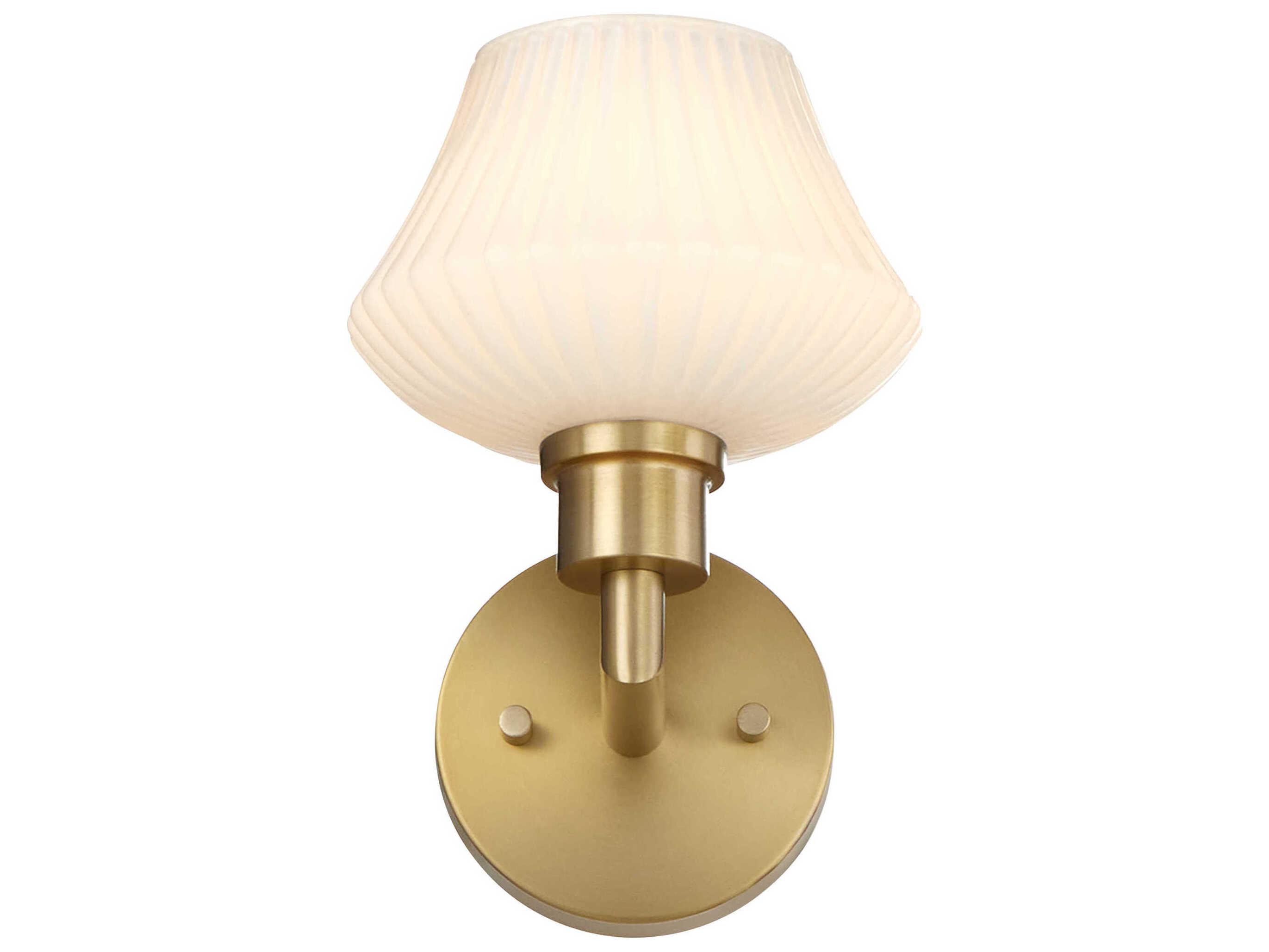 Quorum Cassini 1-Light Aged Brass Wall Sconce