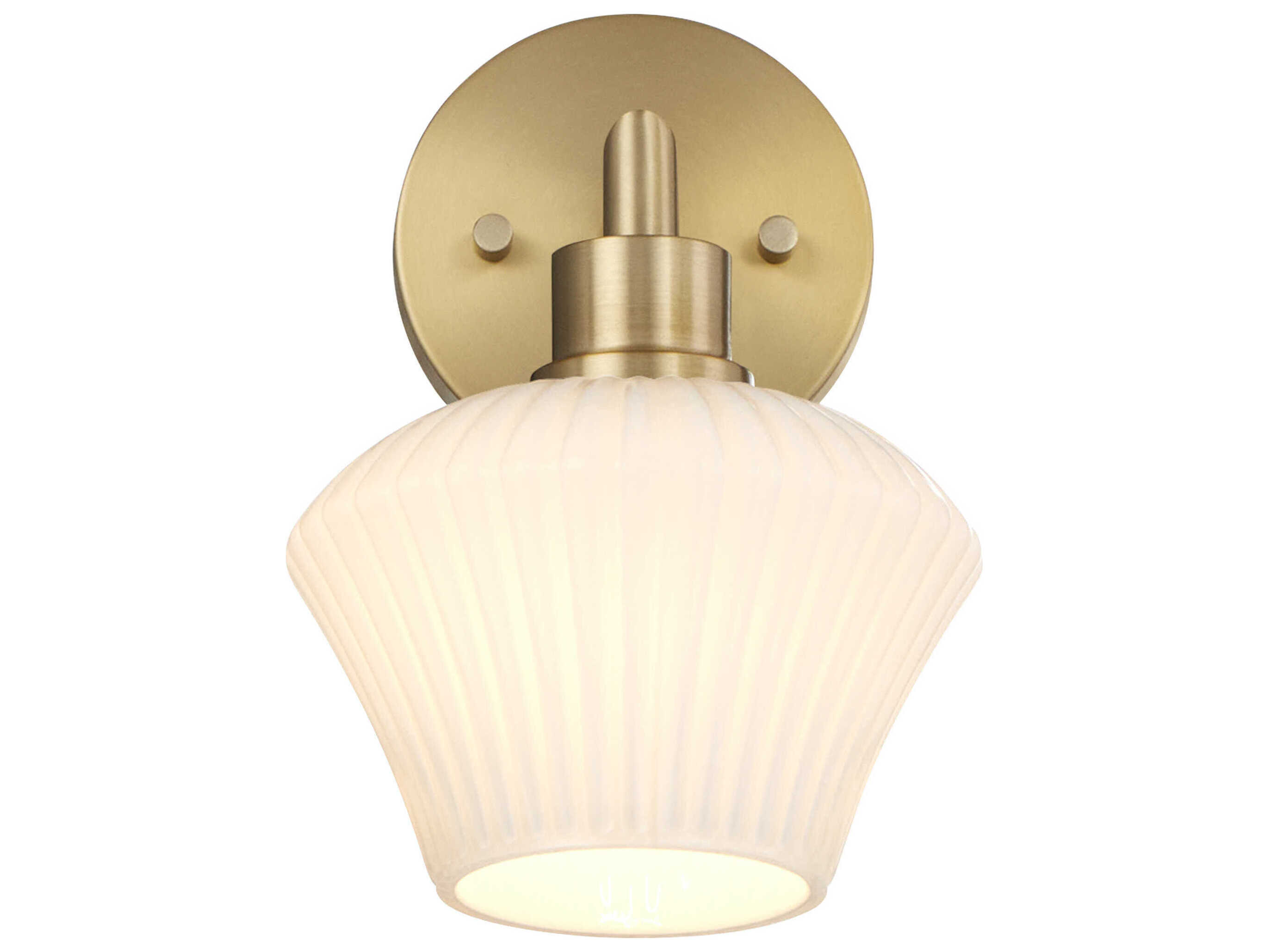 Quorum Cassini 1-Light Aged Brass Wall Sconce