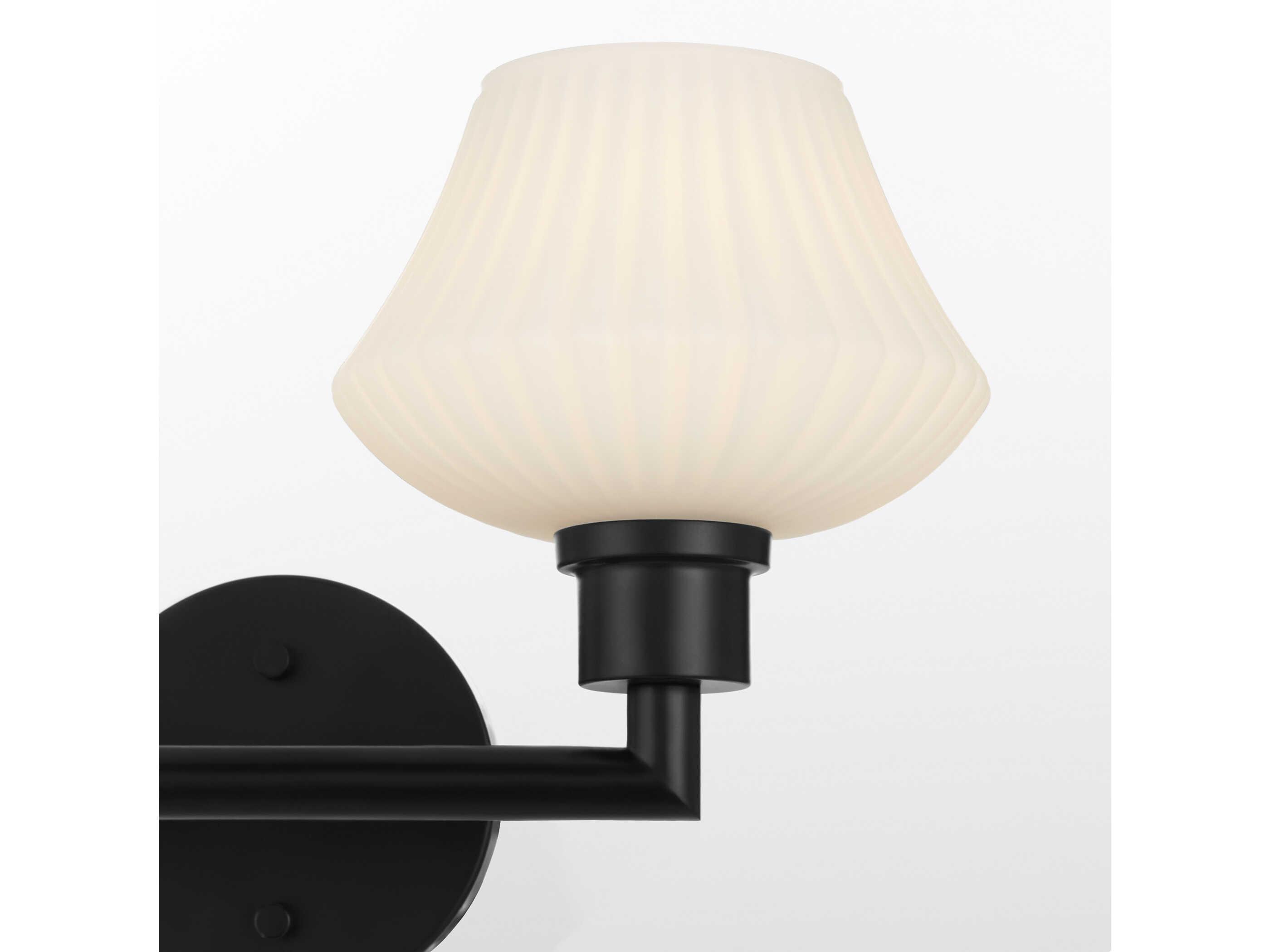 Quorum Cassini 2-Light Matte Black Vanity Light