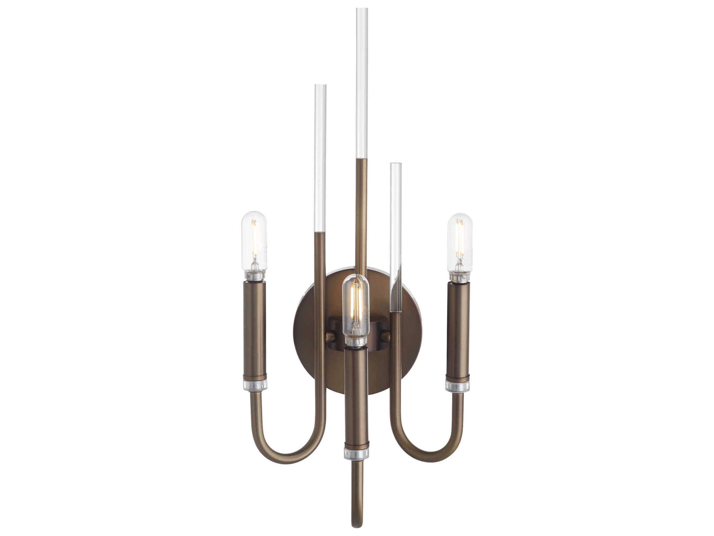 Quorum Summit 3-Light Dark Brass Wall Sconce