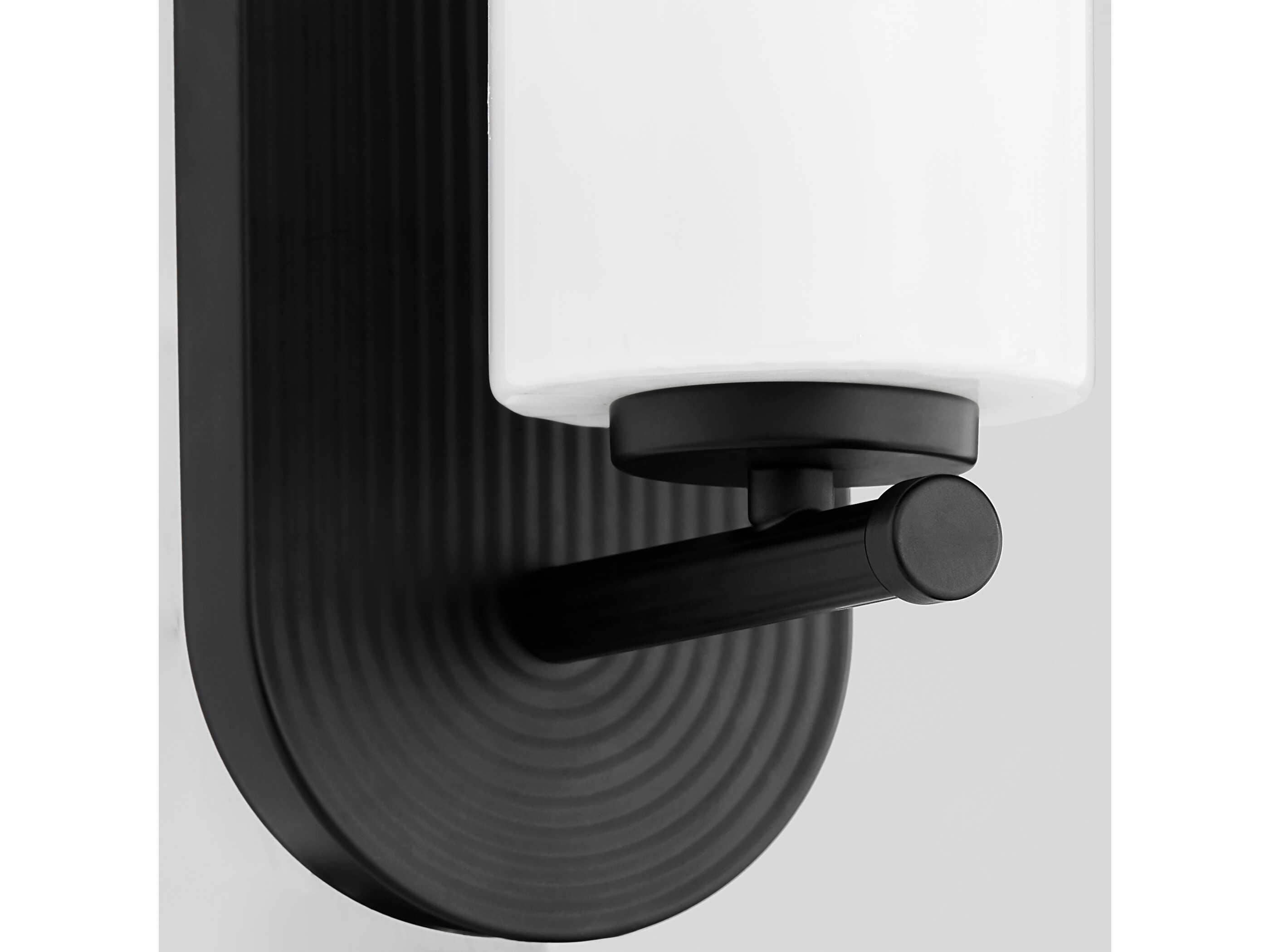 Quorum Belinder 1-Light Matte Black Wall Sconce