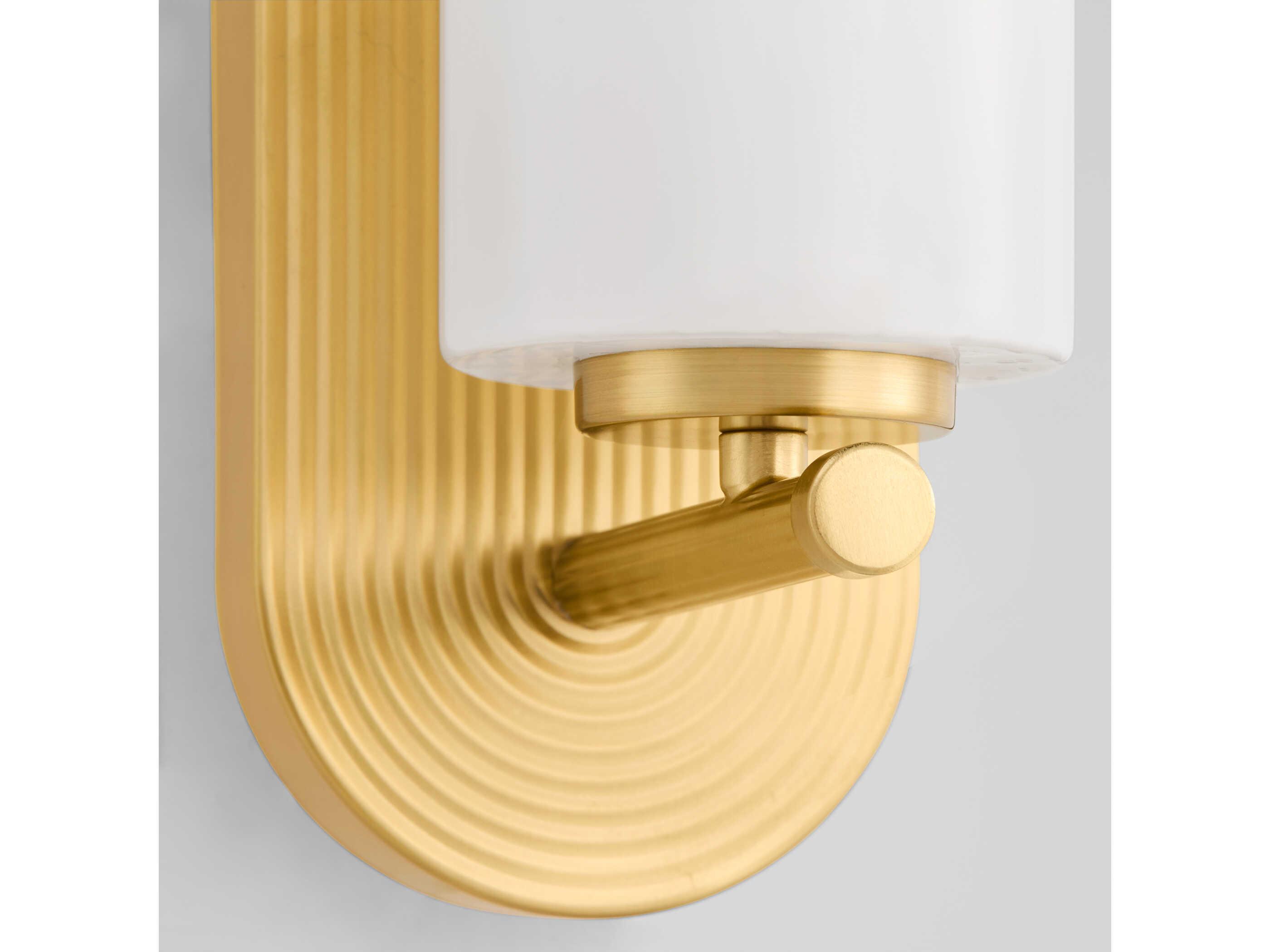 Quorum Belinder 1-Light Aged Brass Wall Sconce