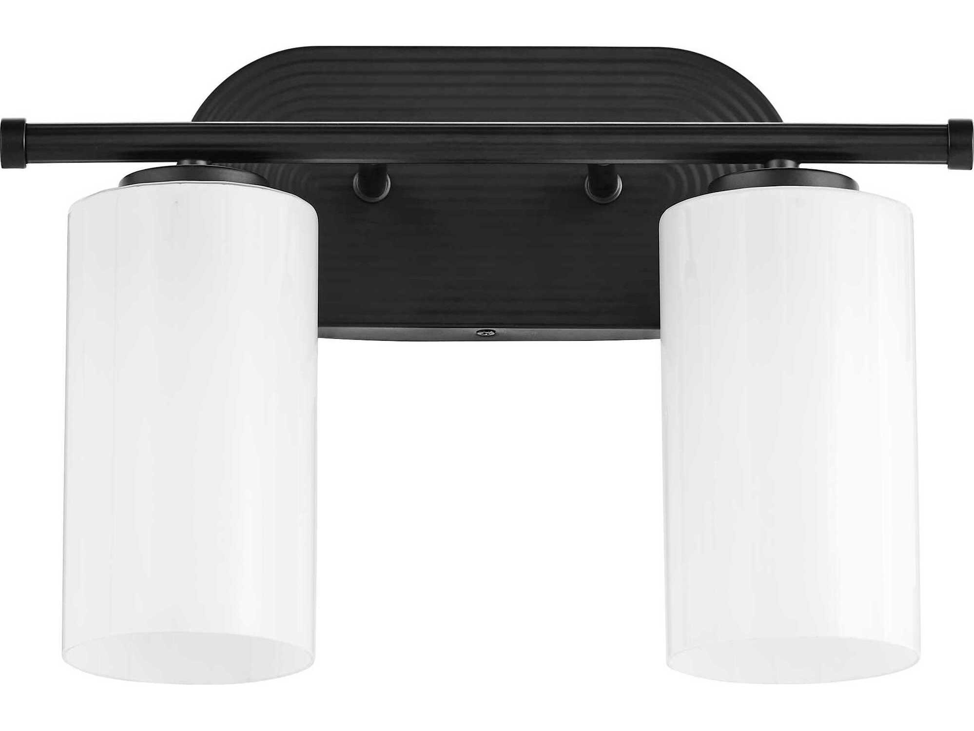 Quorum Belinder 2-Light Matte Black Vanity Light