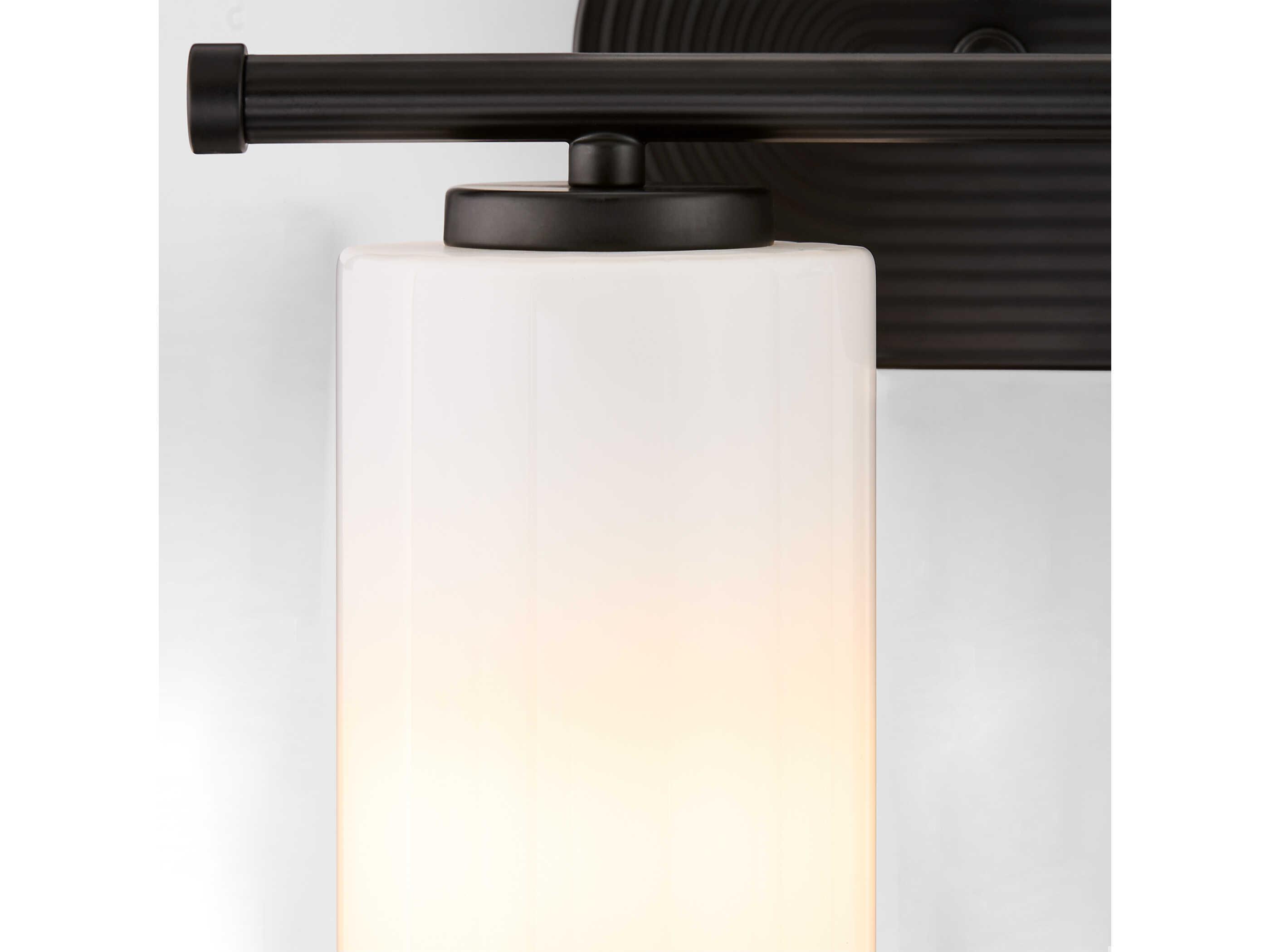 Quorum Belinder 2-Light Matte Black Vanity Light