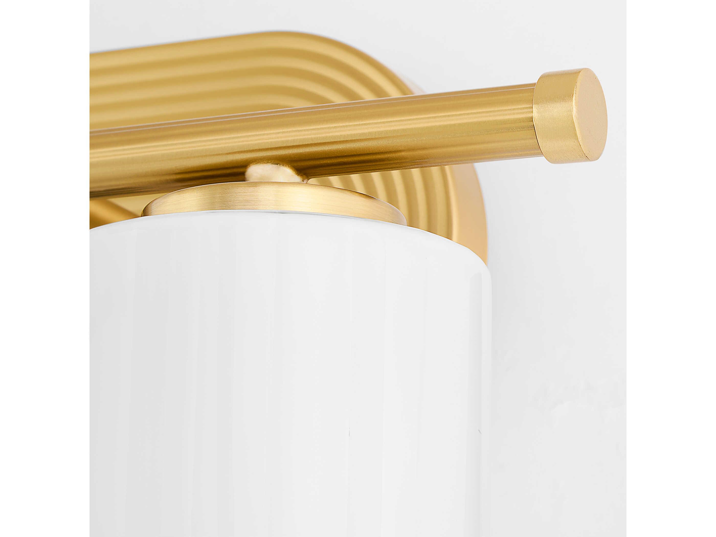 Quorum Belinder 2-Light Aged Brass Vanity Light