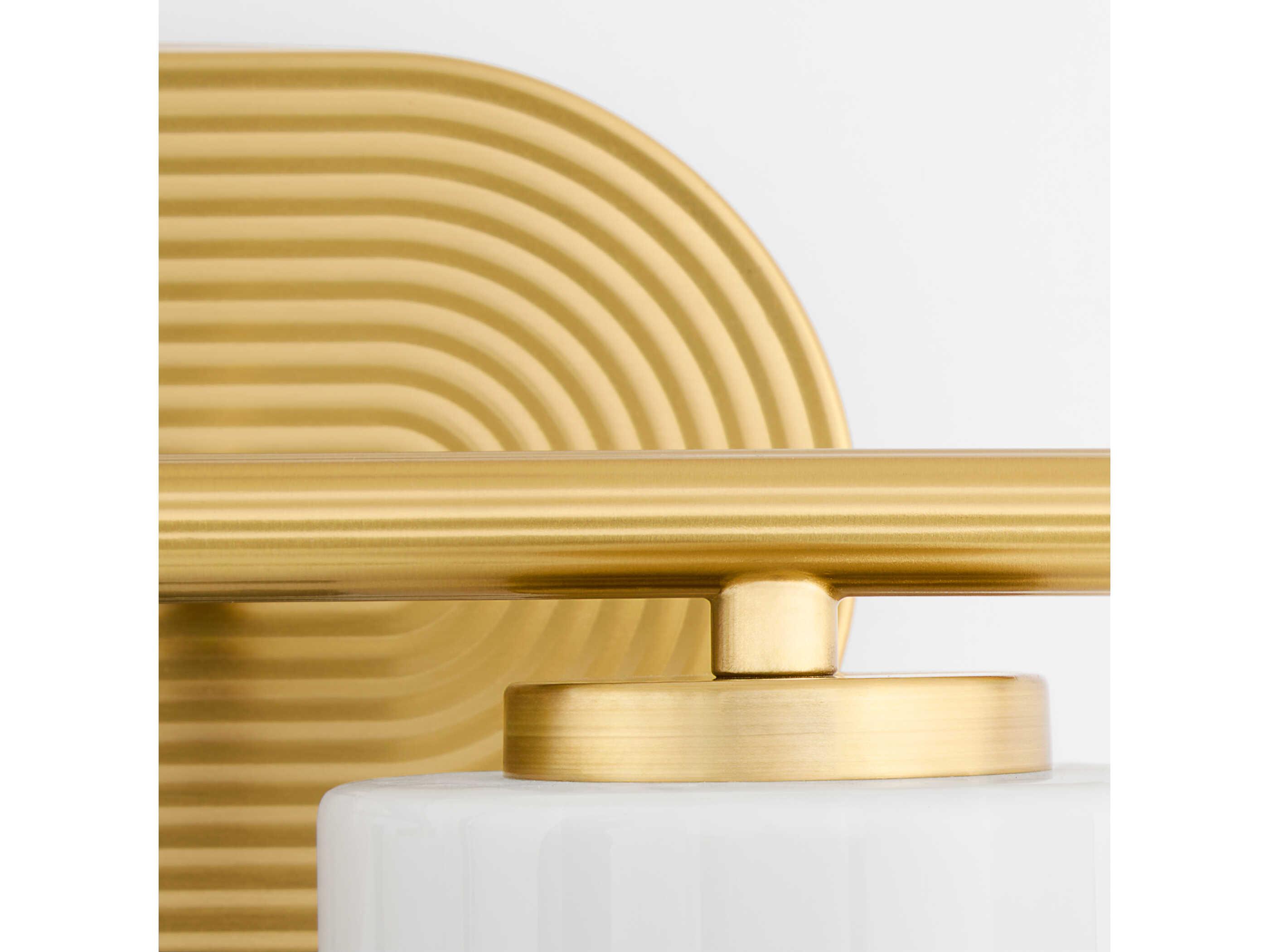 Quorum Belinder 2-Light Aged Brass Vanity Light