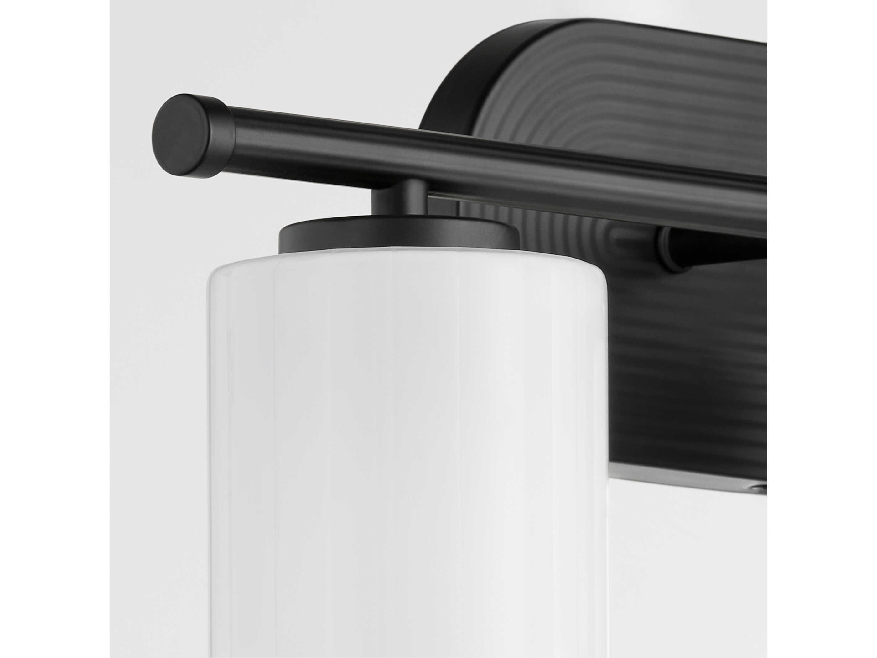 Quorum Belinder 3-Light Matte Black Vanity Light