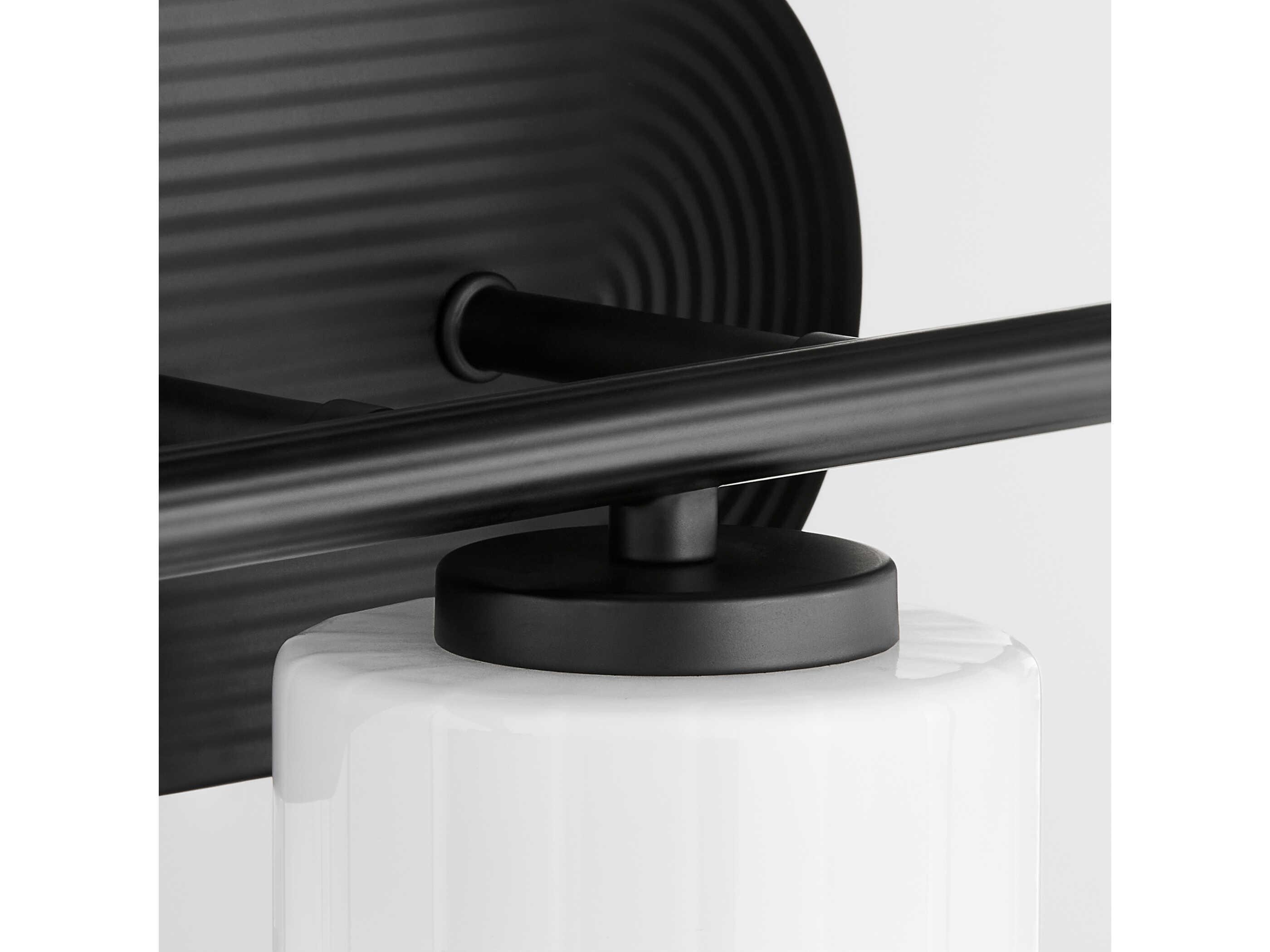 Quorum Belinder 3-Light Matte Black Vanity Light