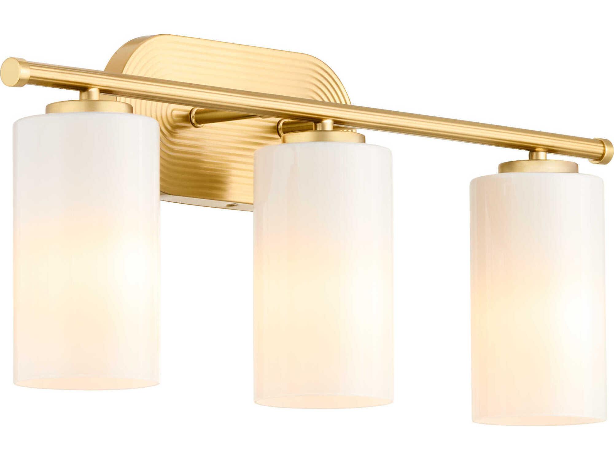 Quorum Belinder 3-Light Aged Brass Vanity Light