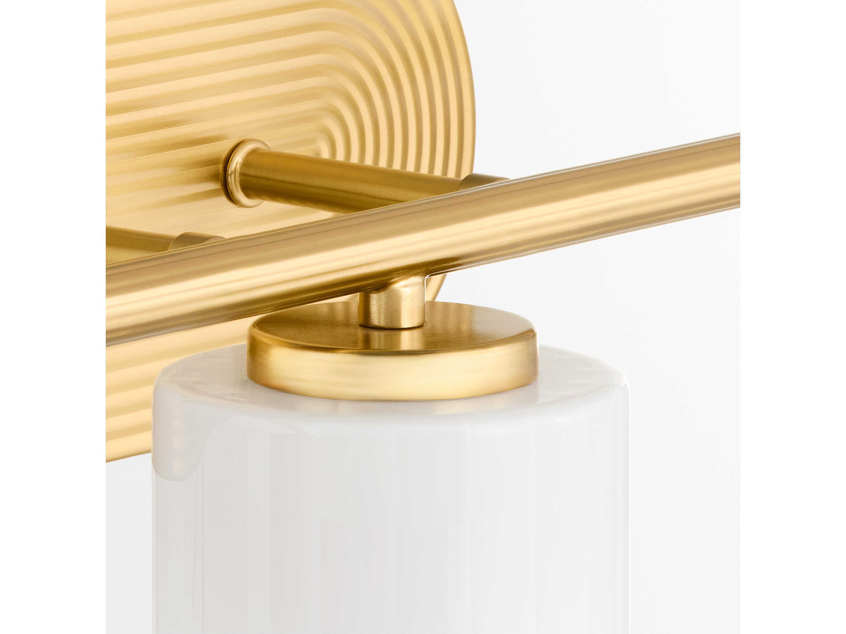 Quorum Belinder 3-Light Aged Brass Vanity Light