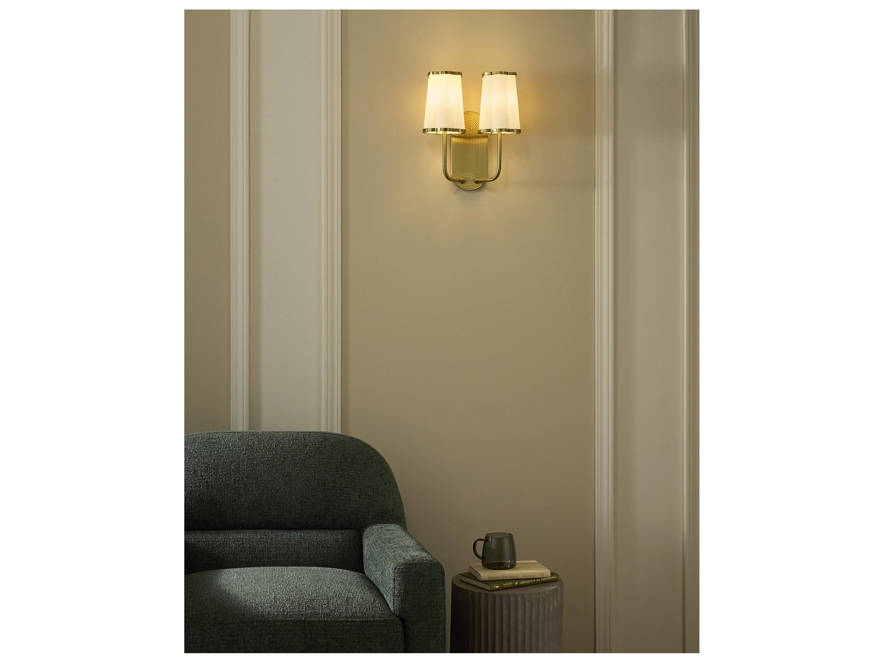 Quorum Belinder Aged Brass Vanity Light