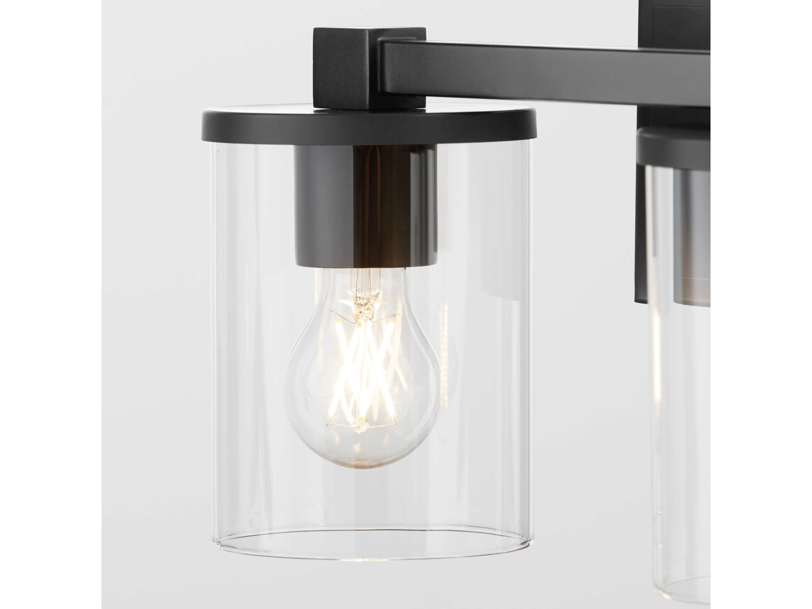 Quorum Bolton 2-Light Matte Black Vanity Light