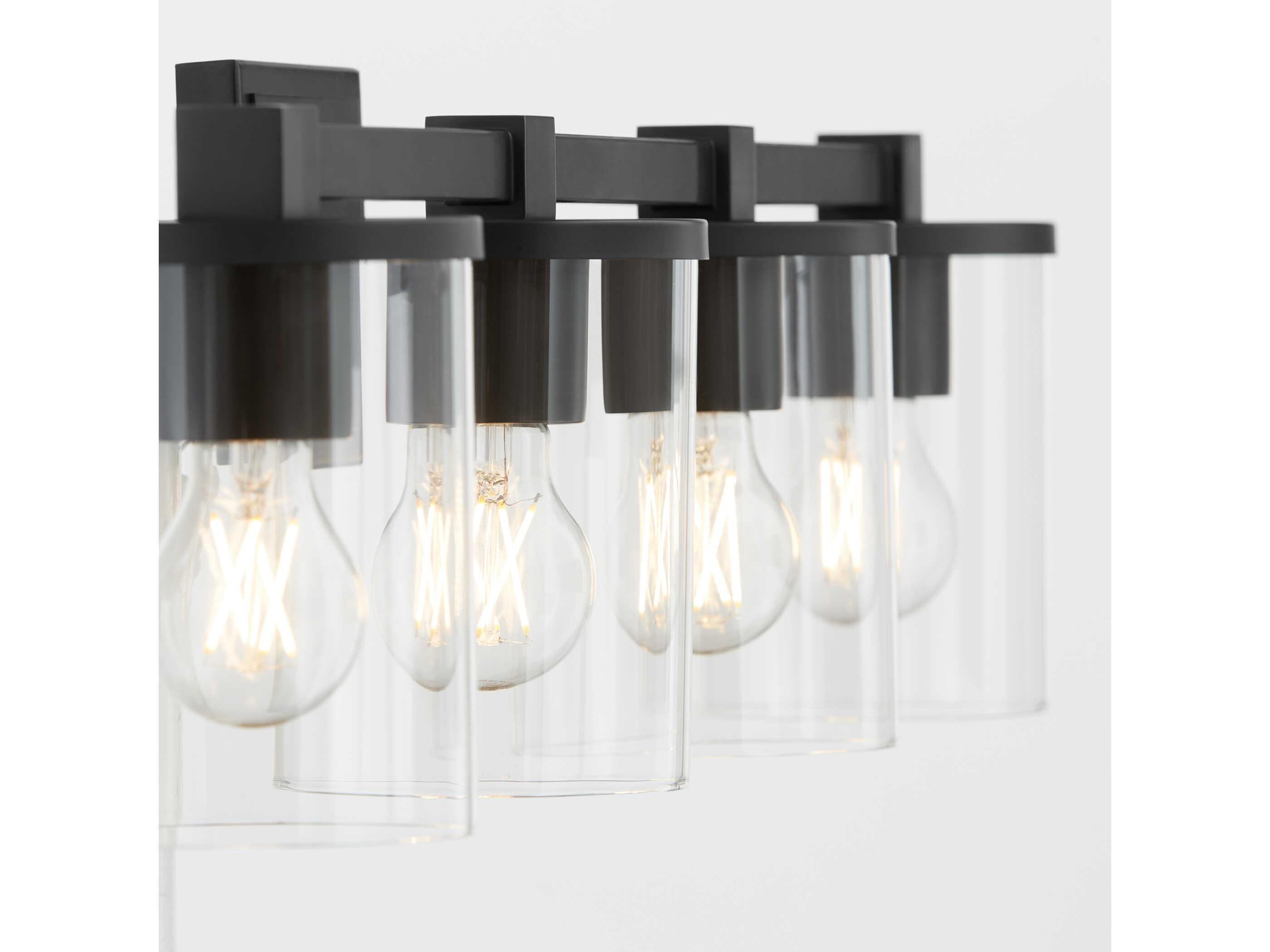 Quorum Bolton 4-Light Matte Black Vanity Light