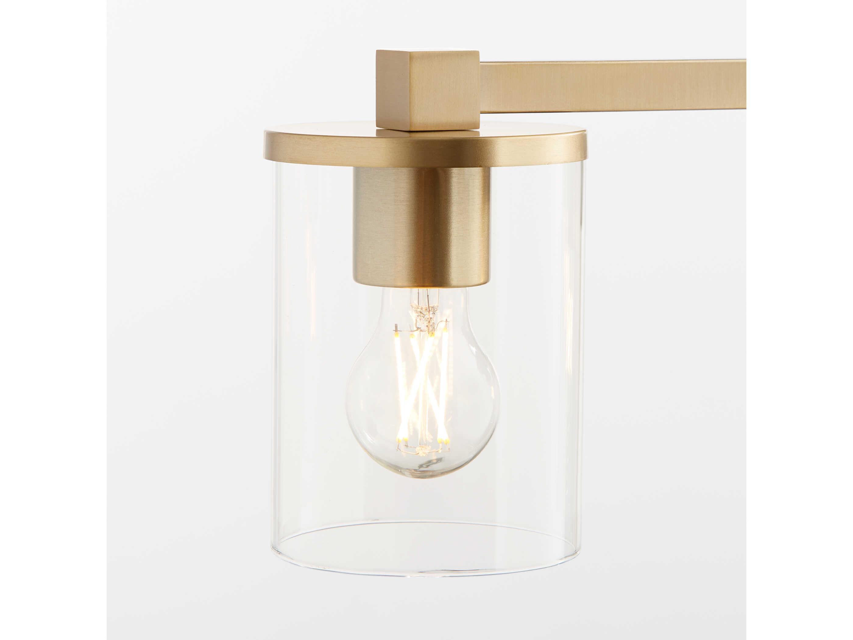 Quorum Bolton 4-Light Aged Brass Vanity Light