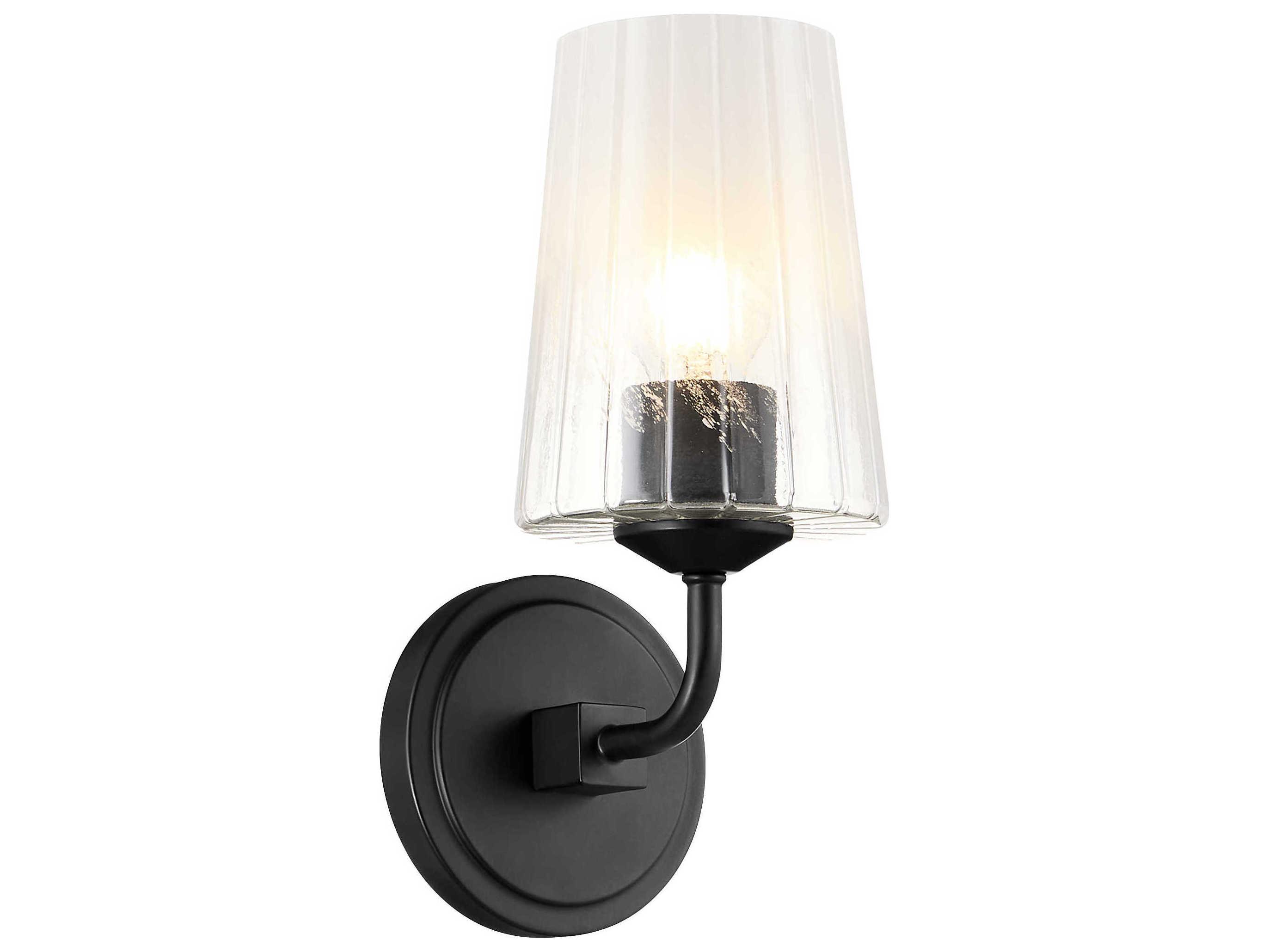 Quorum Providence 1-Light Matte Black Wall Sconce