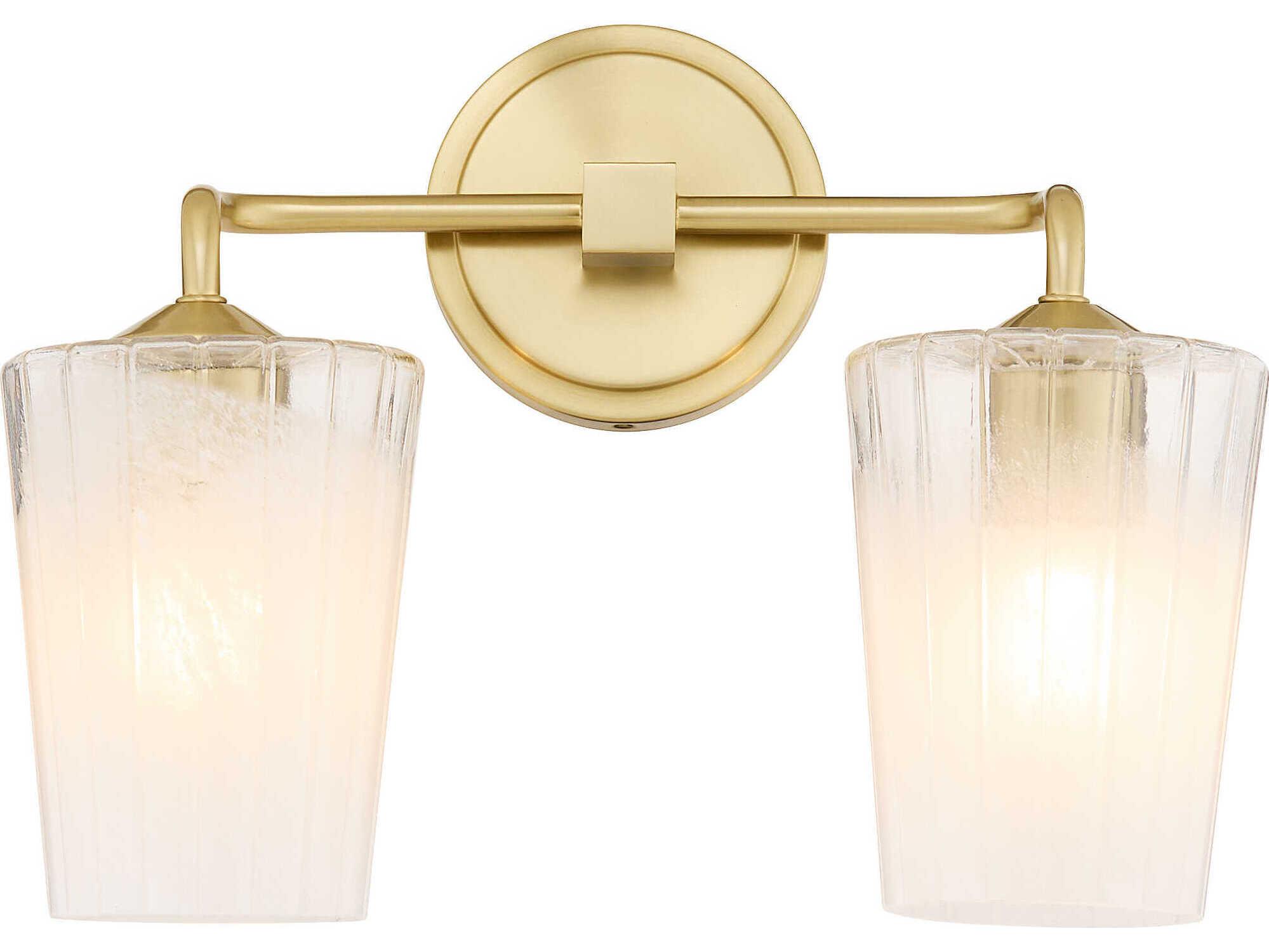 Quorum Providence 2-Light Aged Brass Vanity Light