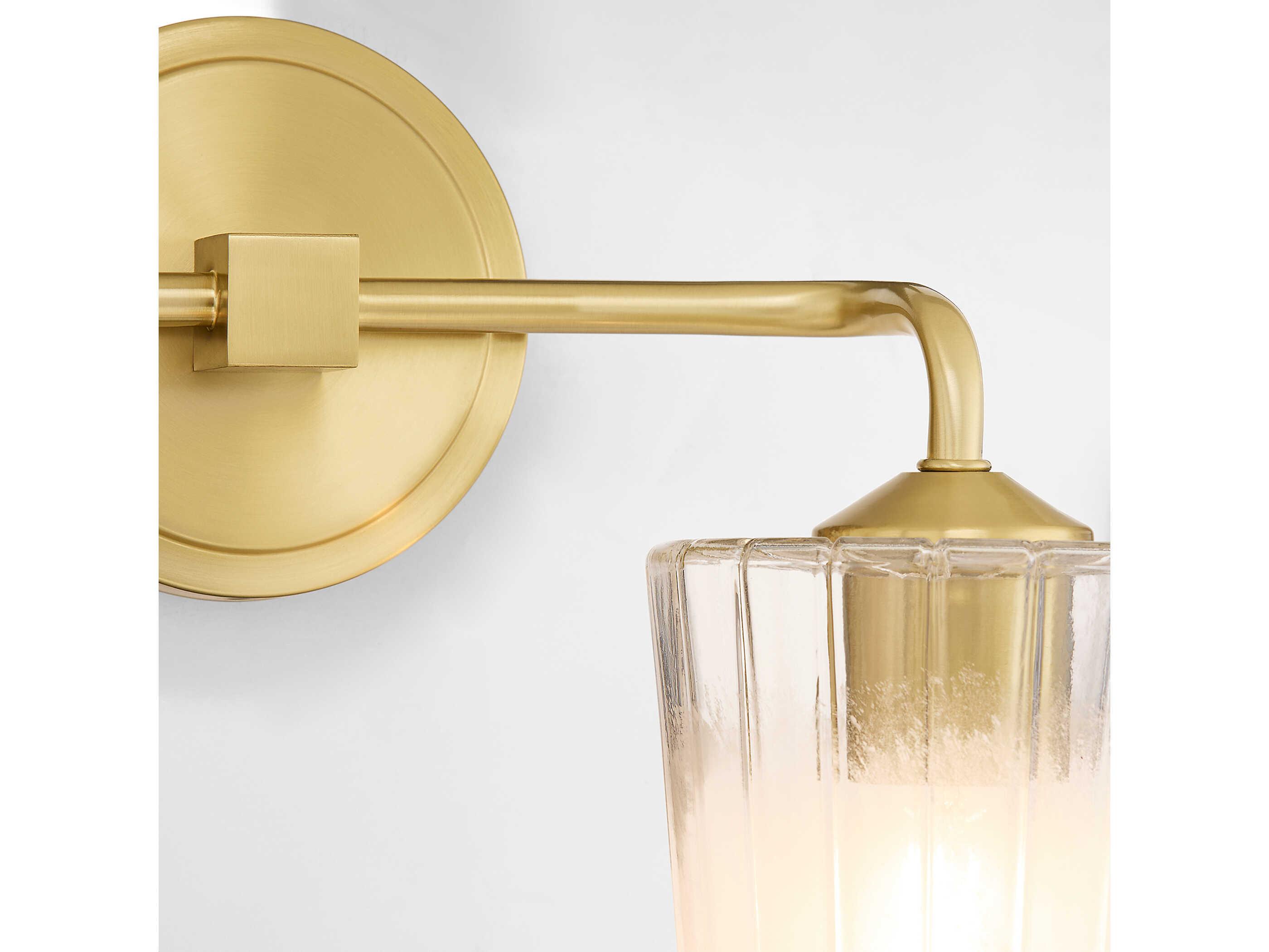 Quorum Providence 2-Light Aged Brass Vanity Light