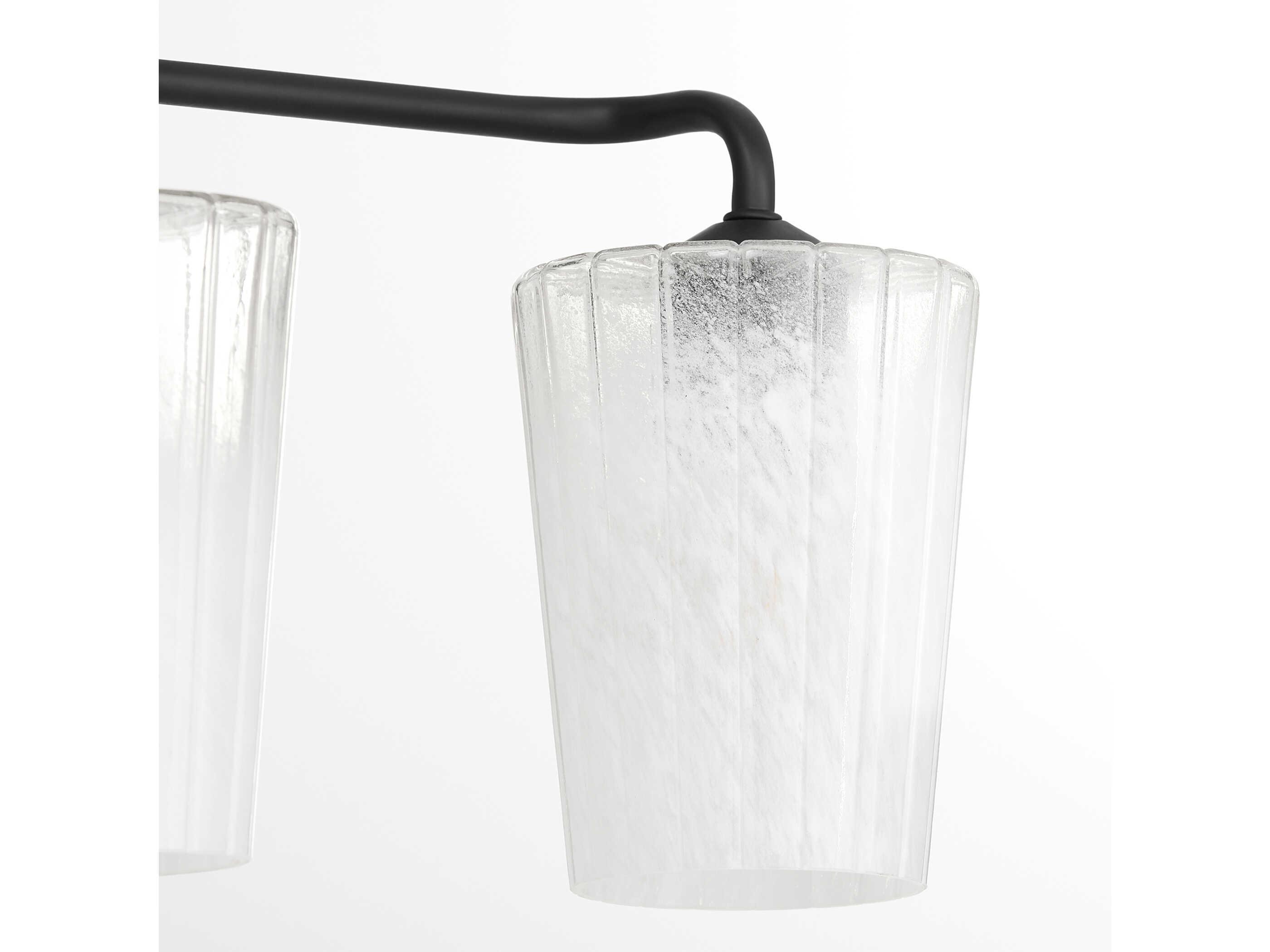 Quorum Providence 3-Light Matte Black Vanity Light