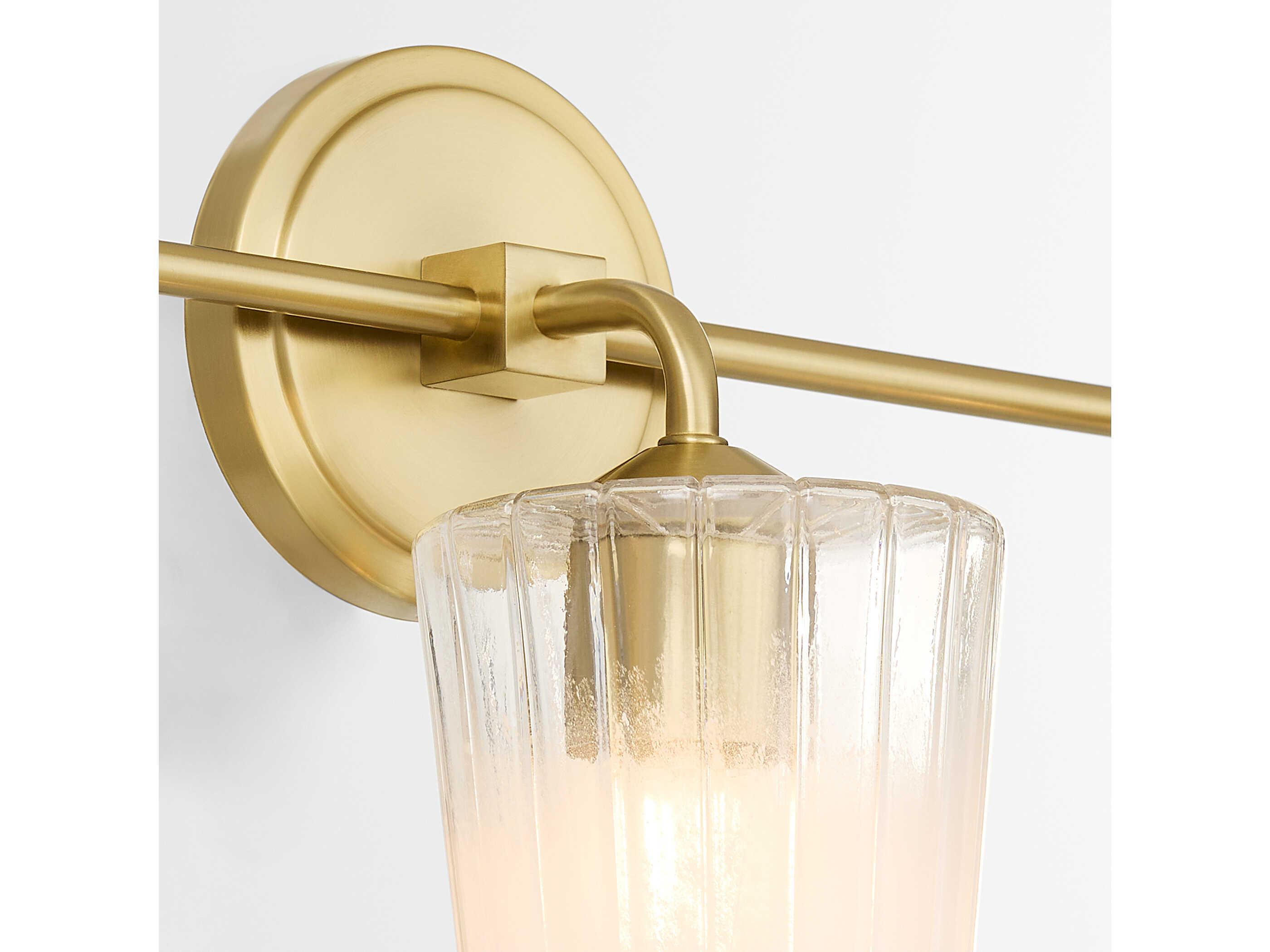 Quorum Providence 3-Light Aged Brass Vanity Light