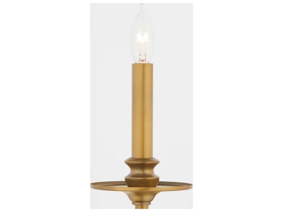 Quorum Chantelle 1-Light Brushed Brass Wall Sconce