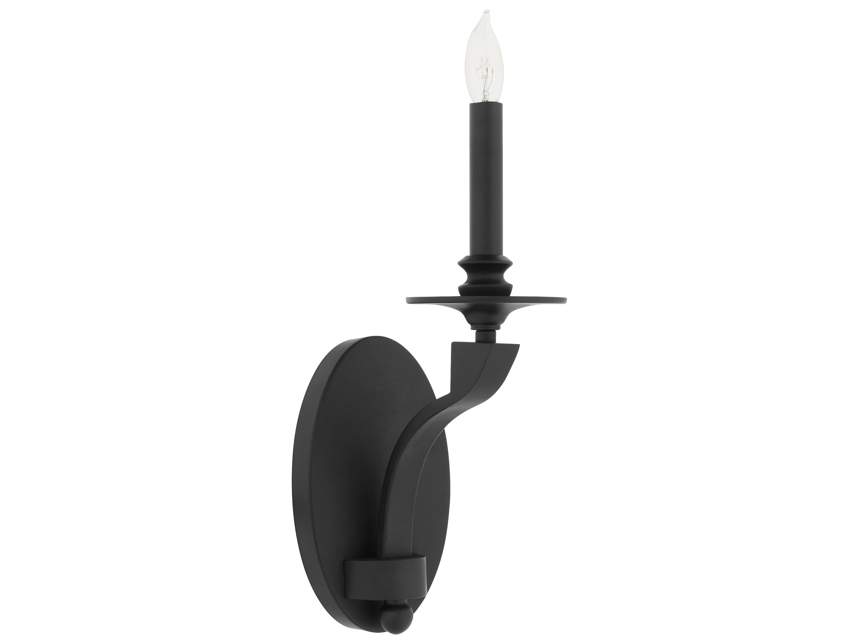 Quorum Chantelle 1-Light Matte Black Wall Sconce